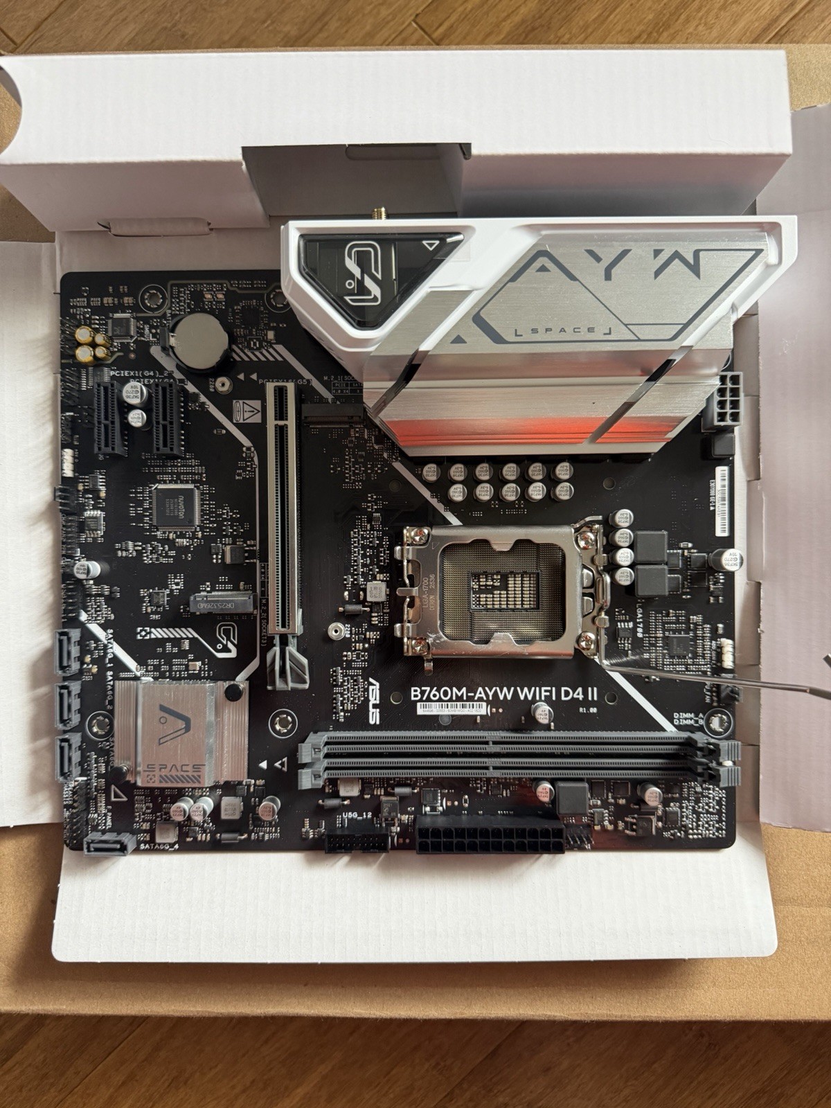 ASUS B760M-AYW WIFI D4 II LGA 1700 Intel B760 Micro ATX Motherboard