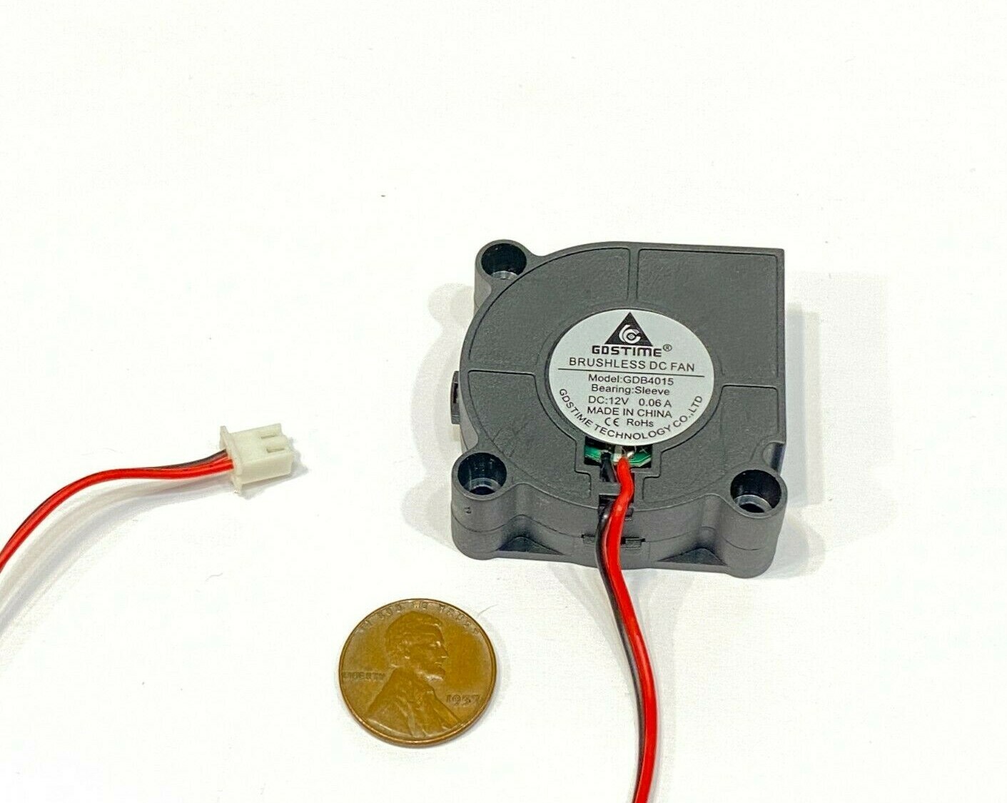 4 Pieces 12V Brushless 4015 Cooling Fan Blower 2pin 40mm 3D Printer Computer E33