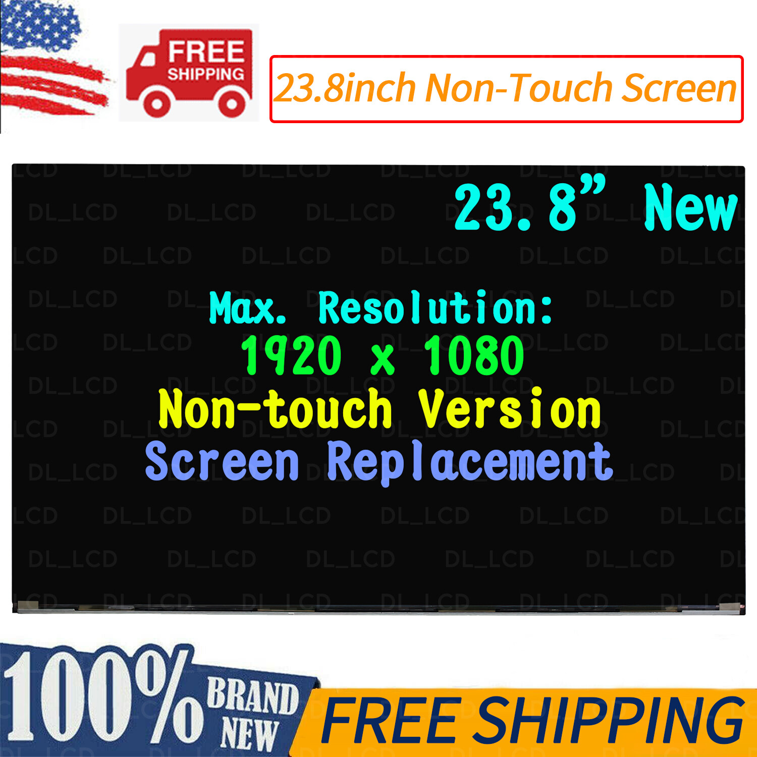 23.8 for HP 24-DF0076 24-DF1000I LCD Non-Touch Display Panel FHD 1920X1080 30Pin