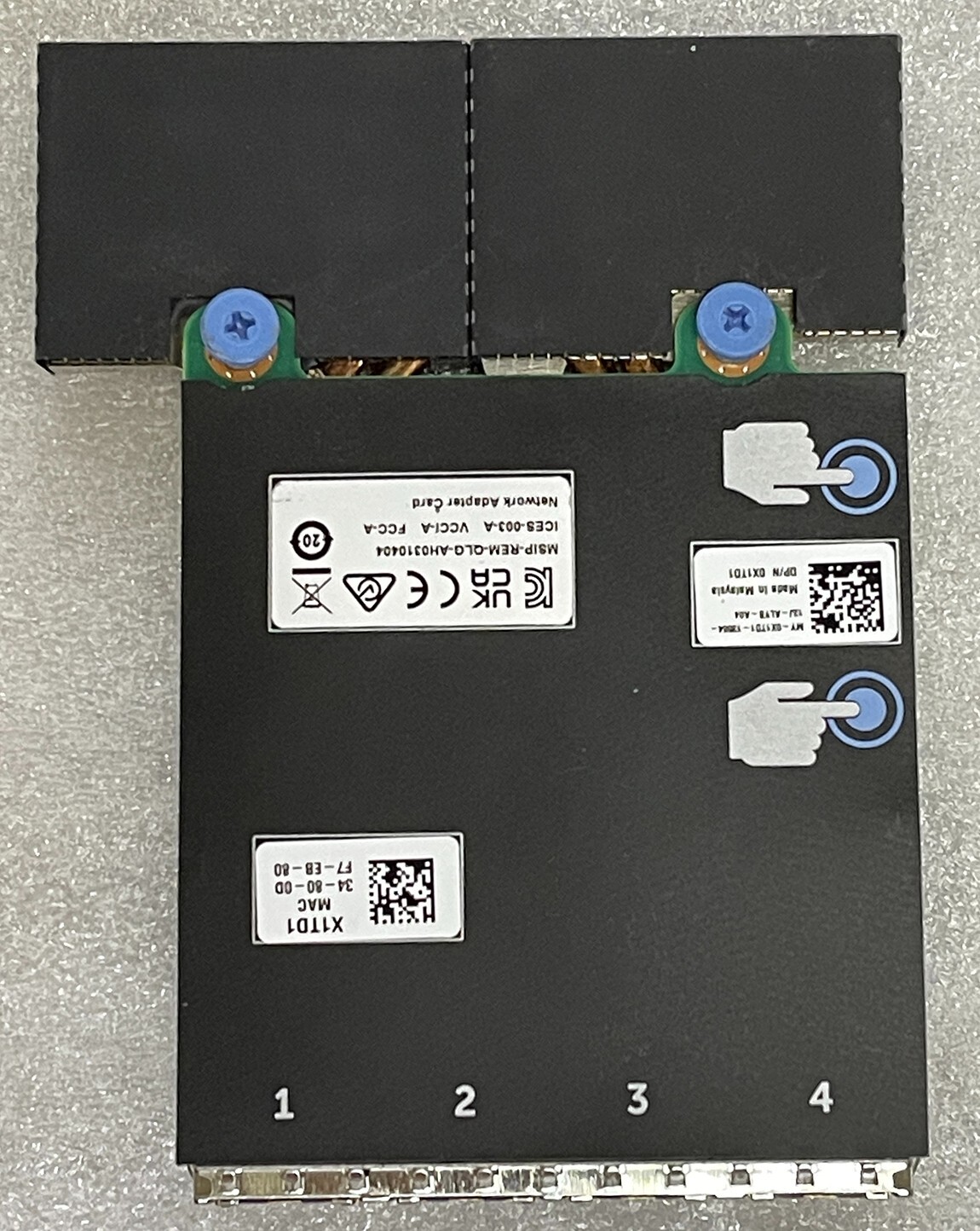 Dell X1TD1 0X1TD1 QLogic QL41164 10Gb RJ-45 QP RNDC Network Daughter Card