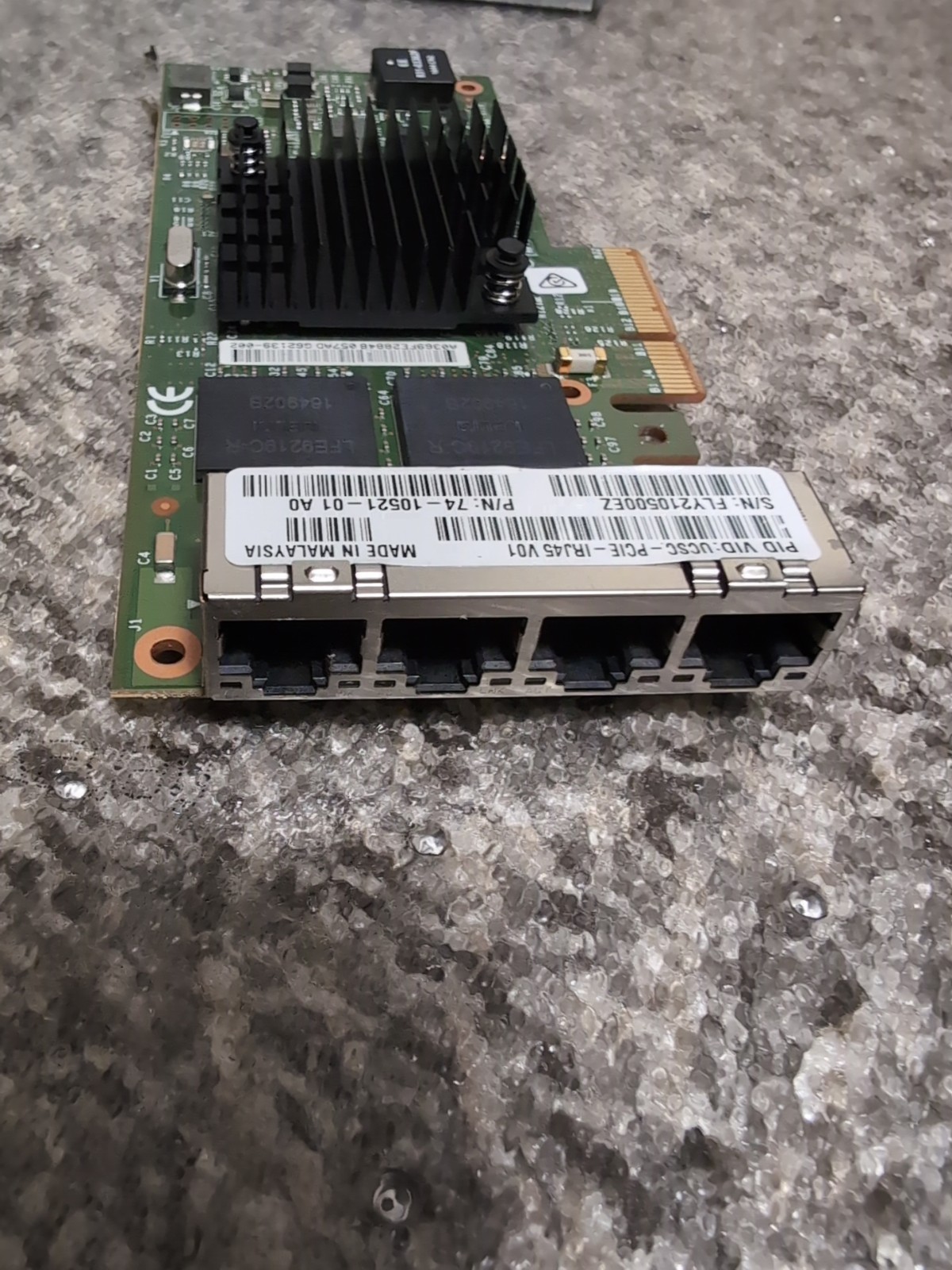 UCSC-PCIE-IRJ45 V01 Used PCIE Ethernet Card 1gb X 4 Ports
