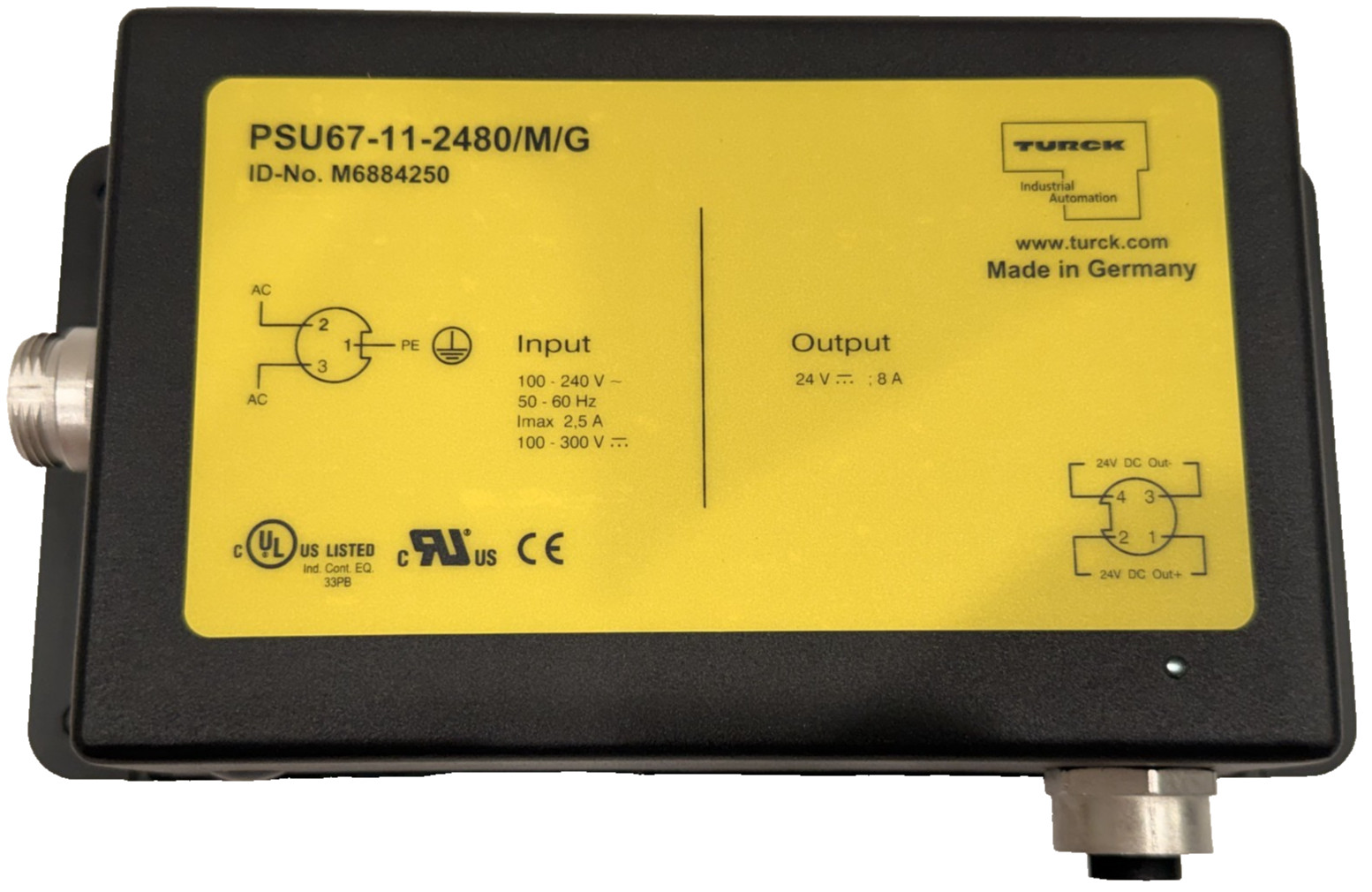 NEW TURCK PSU67-11-2480/M/G COMPACT POWER SUPPLY M6884250 PSU67112480MG