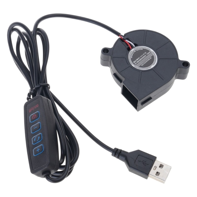 5V USB Powered PC Router Fan 5015 High Airflow Cooling Fan Adjustable Speed