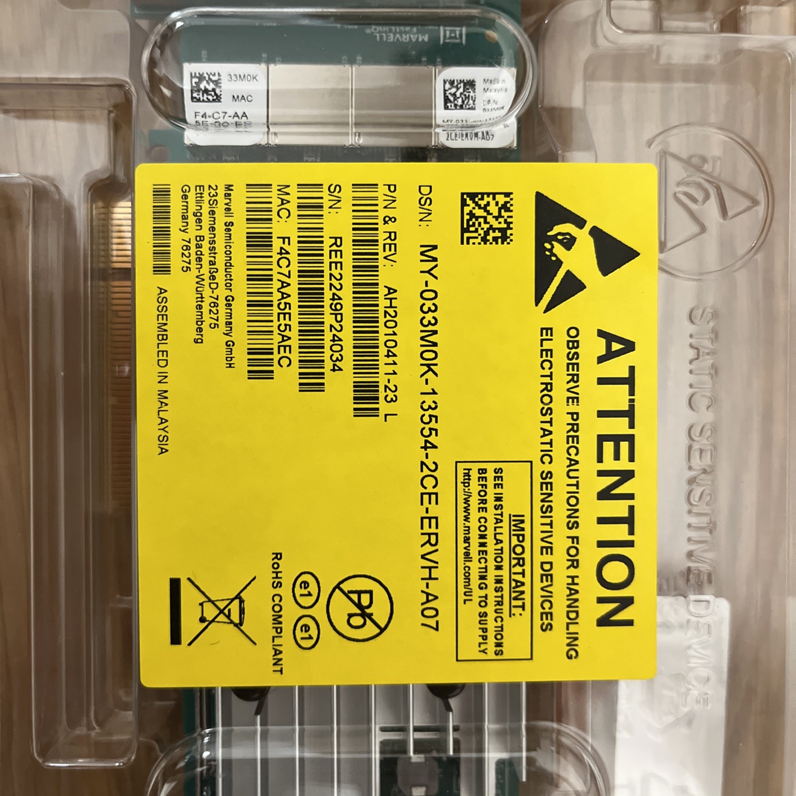 Dell QL41164HFRJ Quad Port QLogic FastLinQ 41164 10G Base-T Server Adapter…