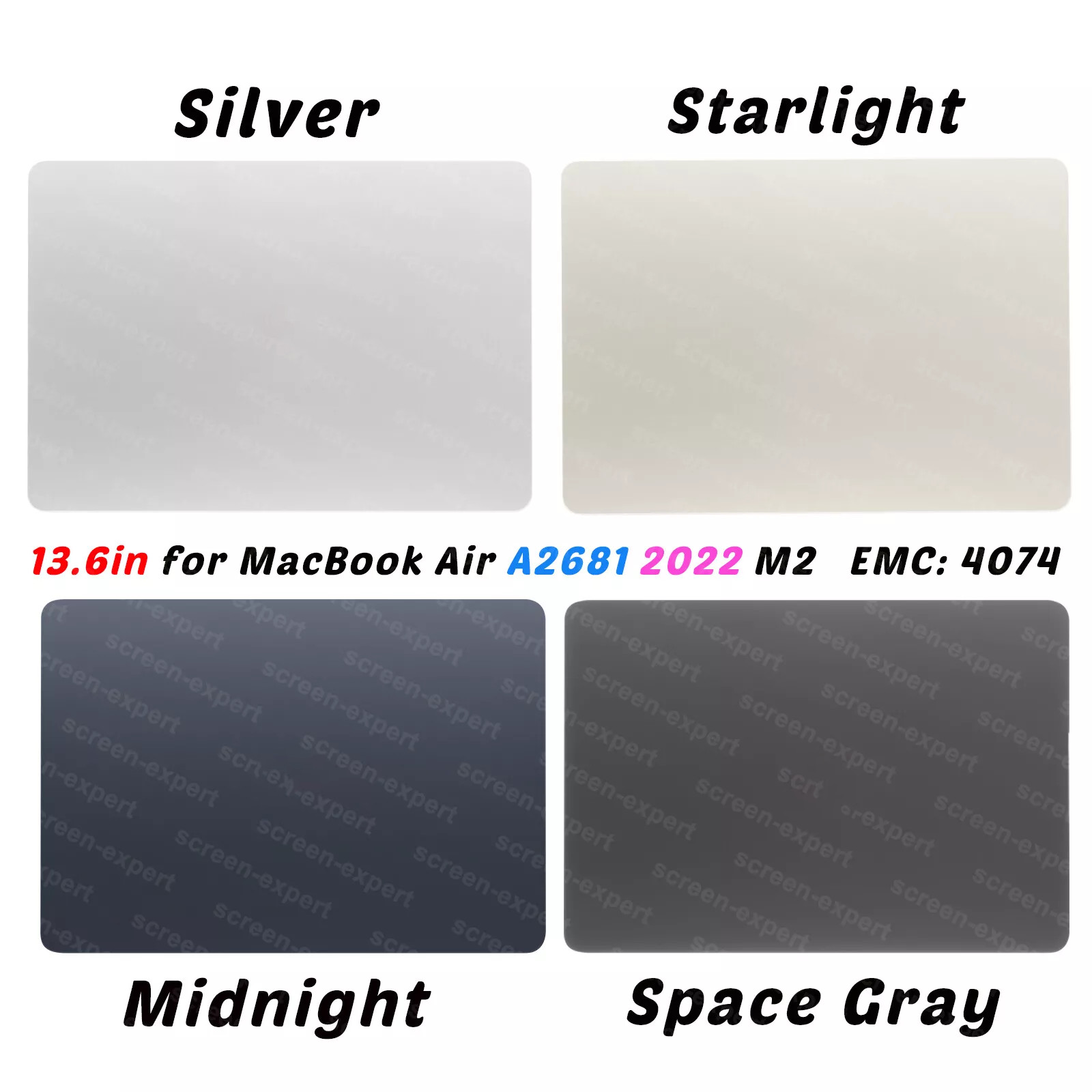 New for Mac14,2 MacBook Air M2 2022 13.6″ A2681 EMC 4074 LCD Screen Assembly A++