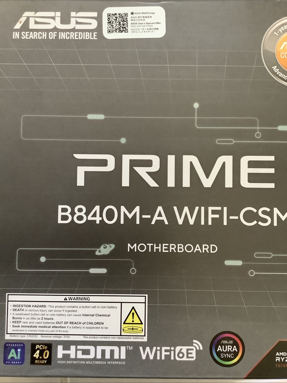Asus Prime B840M-A WIFI-CSM Gaming Desktop Motherboard PRIME B840M-A WIFI-CSM