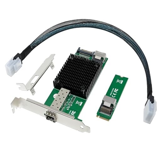 10 Gigabit M.2 to RJ45 SFP+ NIC, with Intel 82599(X520-DA1) Controller PCIe X4