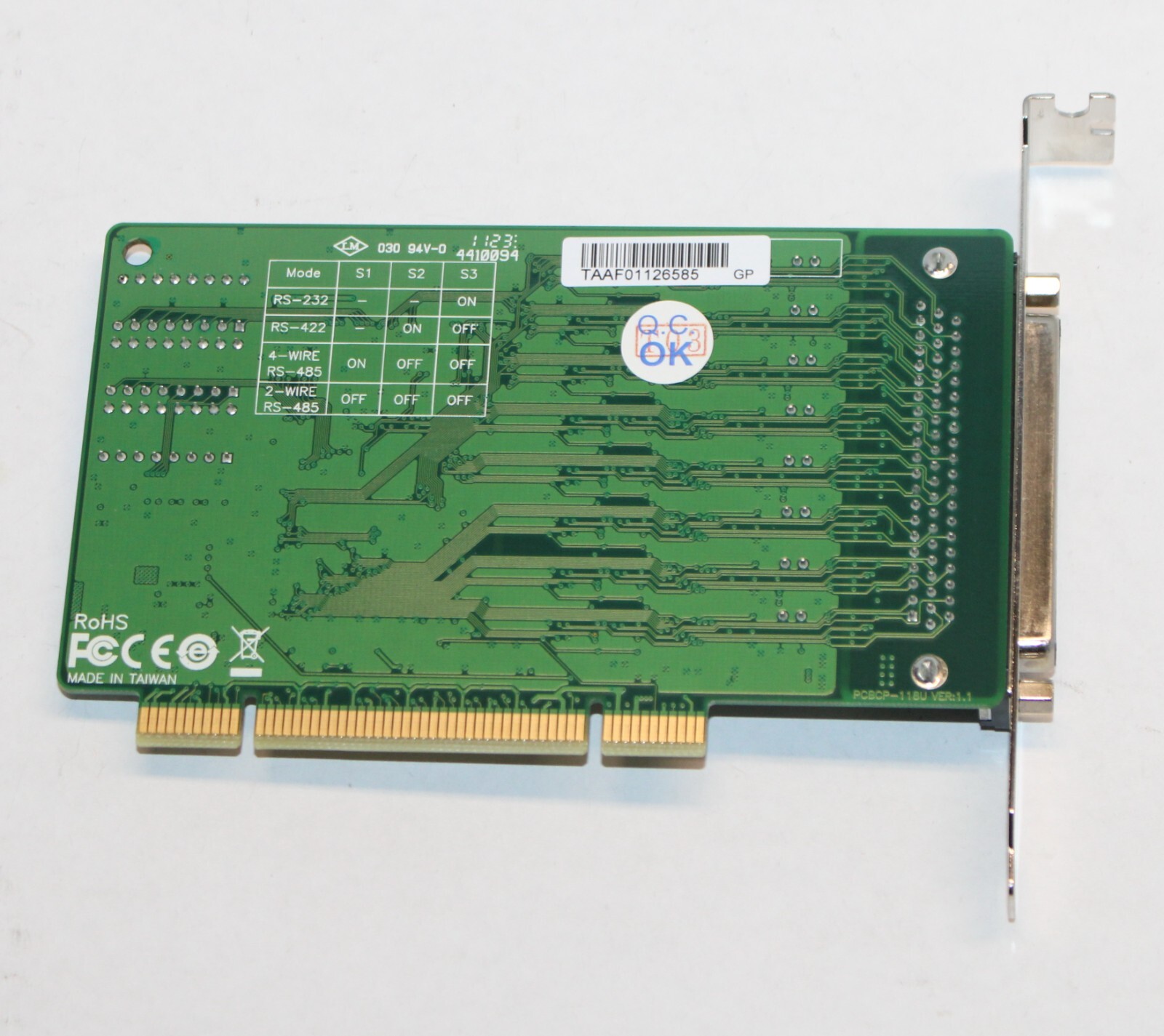 MOXA CP-118U – 8-port RS-232/422/485 Universal PCI serial board