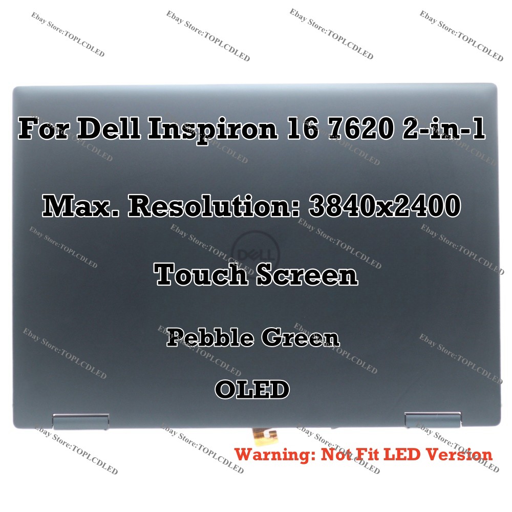 Dell Inspiron 16 7620 2-in-1 P119F LCD Touch Screen Assembly Complete Display