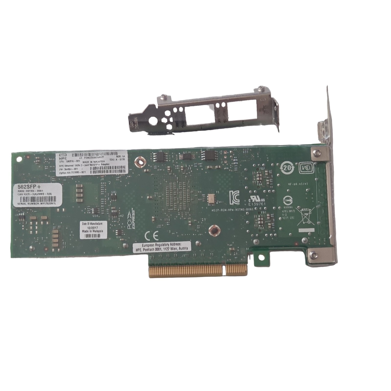 HPE Ethernet 10Gb 2-port 562SFP+ Adapter NIC PCIe 784304-001