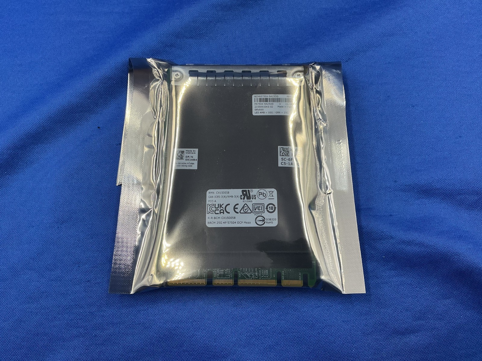 0X1KR4 X1KR4 DELL Broadcom 57504 Quad Port SFP28 10GbE/25GbE OCP3.0 Network Card