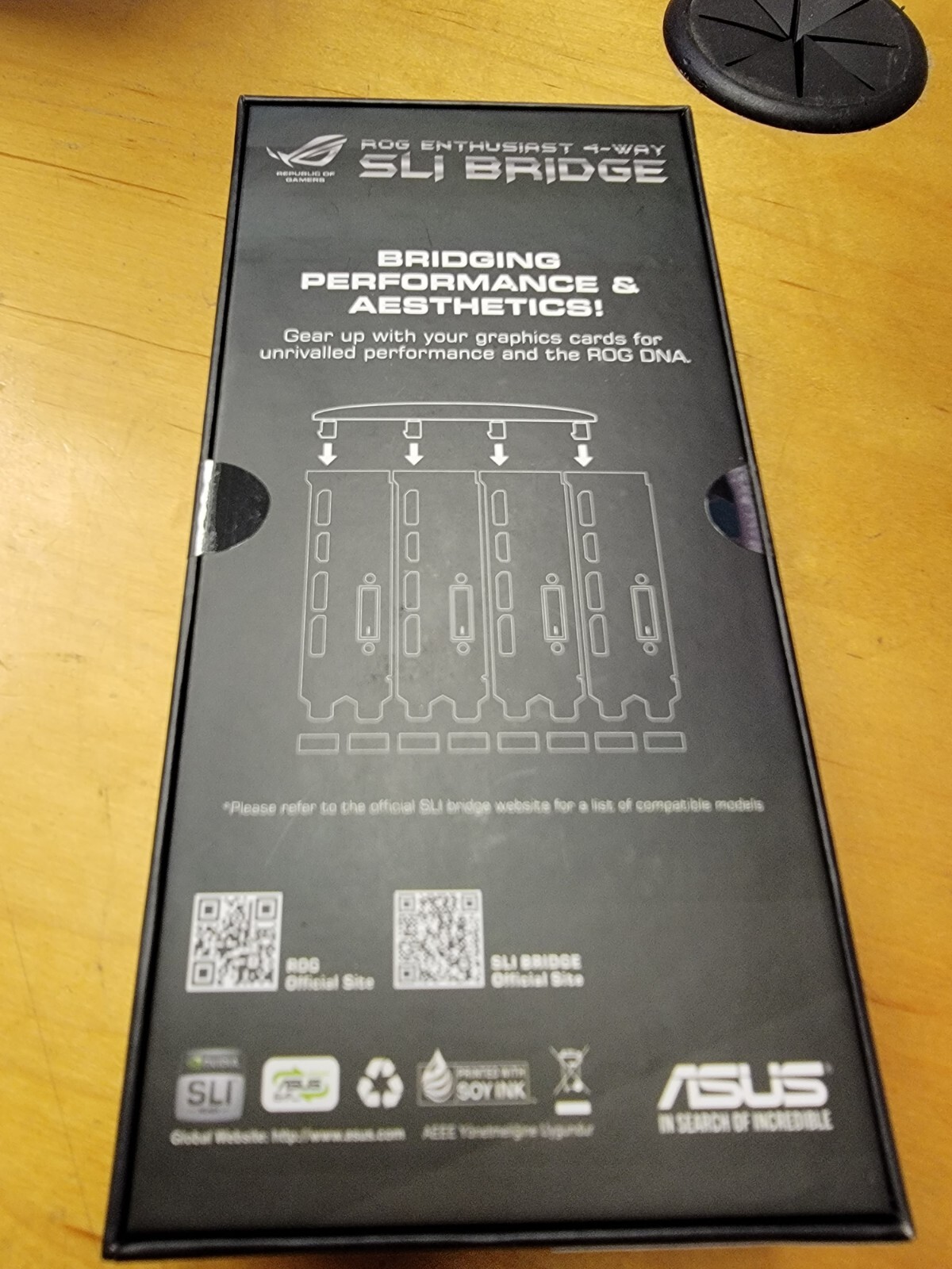 New Asus ROG Enthusiast 4W 4 Way SLI Bridge for NVIDIA Graphics Video Card