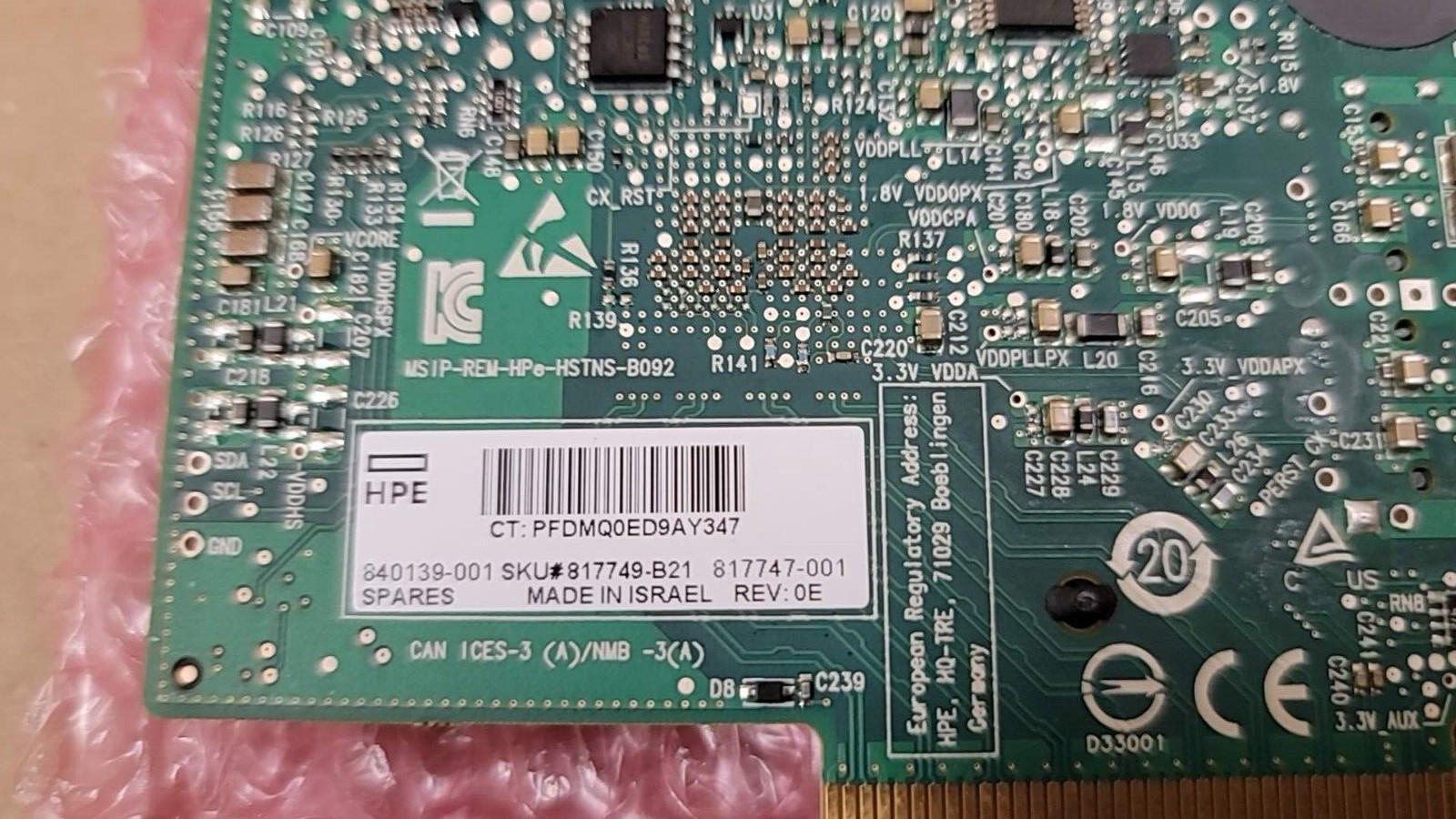 HPE 817749-B21 10/25Gb 2-port 640FLR SFP28 adapter 840139-001 817747-001