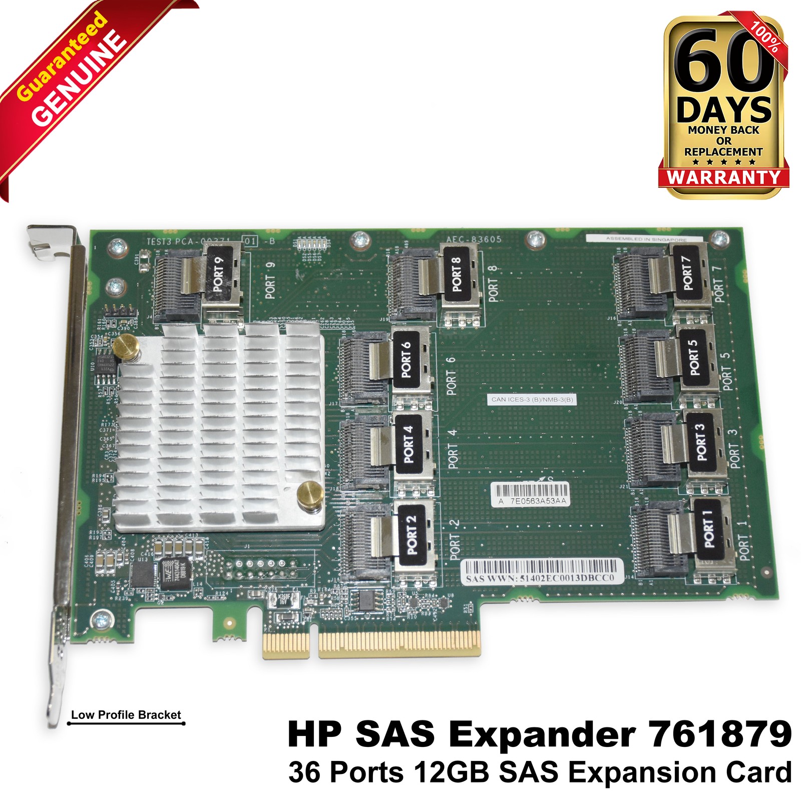 HP ProLiant DL380 G9 12Gb/s SAS Expander Card 761879-001 727252-001 727253-001