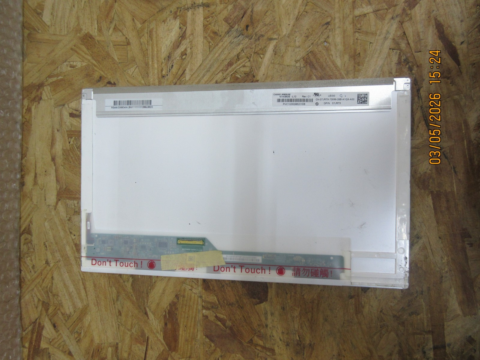 CHIMEI InnoLux Model N140BGE – L12 REV. C1 DP/N 07JRT9 LAPTOP LCD Screen.