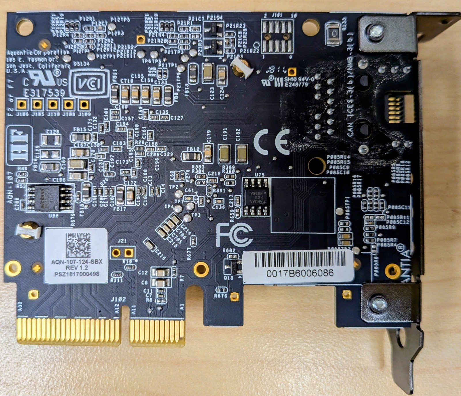 Aquantia Marvell AQN-107-124-SBX 10Gb Network Card PCIe 3.0 RJ-45 Ethernet