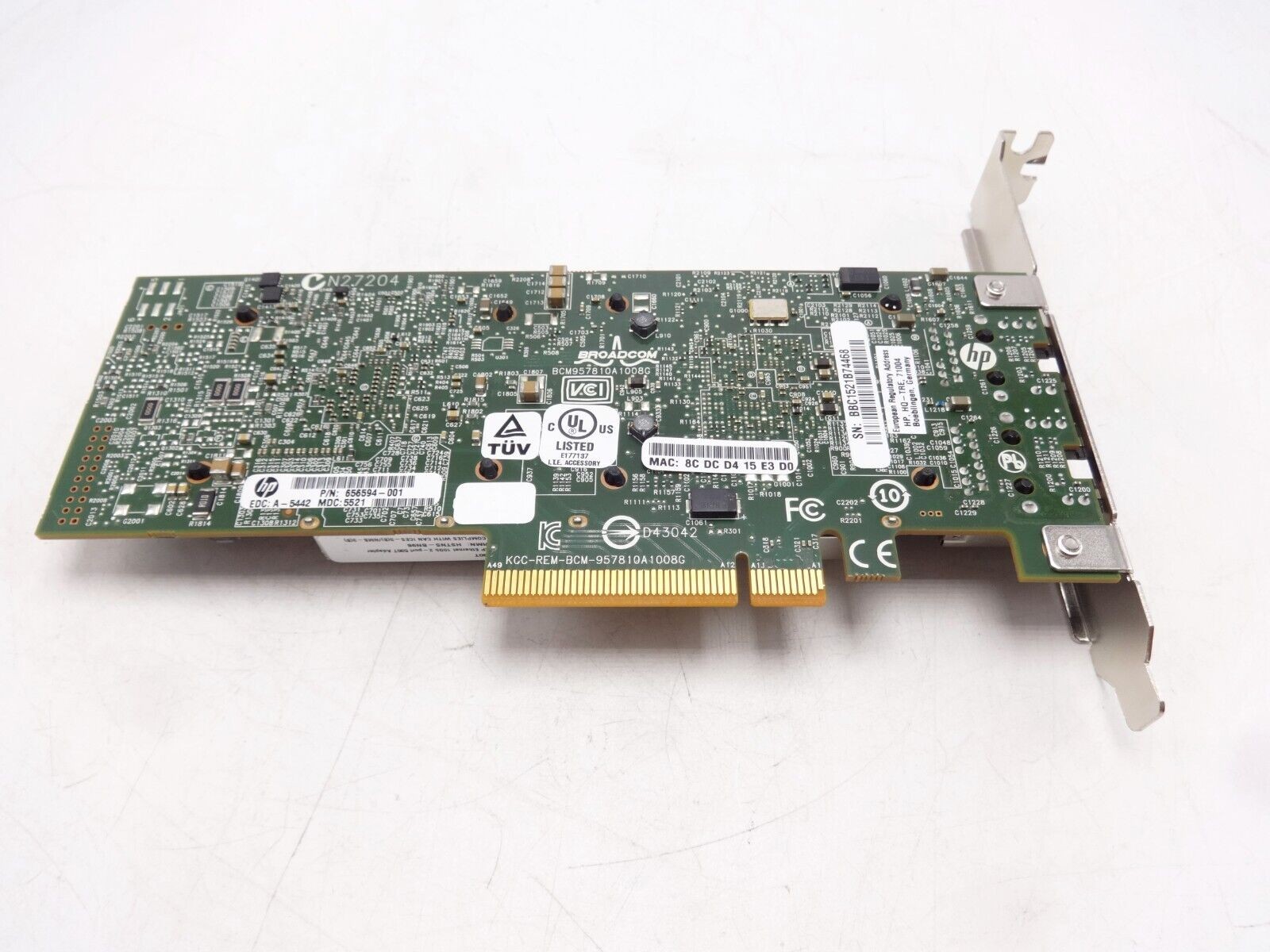 HPE 530T 10Gb Dual Port Adapter ProLiant ML110 ML350 Gen8 Gen9 Gen10 Full Height