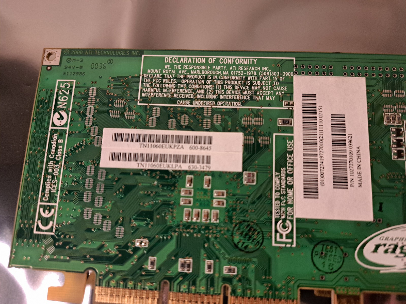 ATI Rage 128 GPU for Power Mac g4 – Tested but unknown full working condition