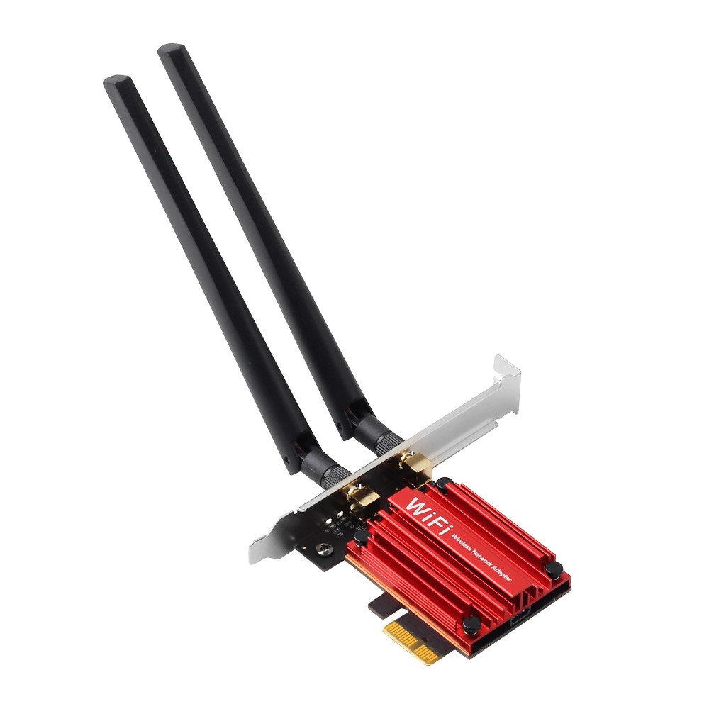 WiFi6 AX200 PCIe Wireless Card 2974M 2.4G/5G Low Latency BT5.2 Gaming PC Adapter