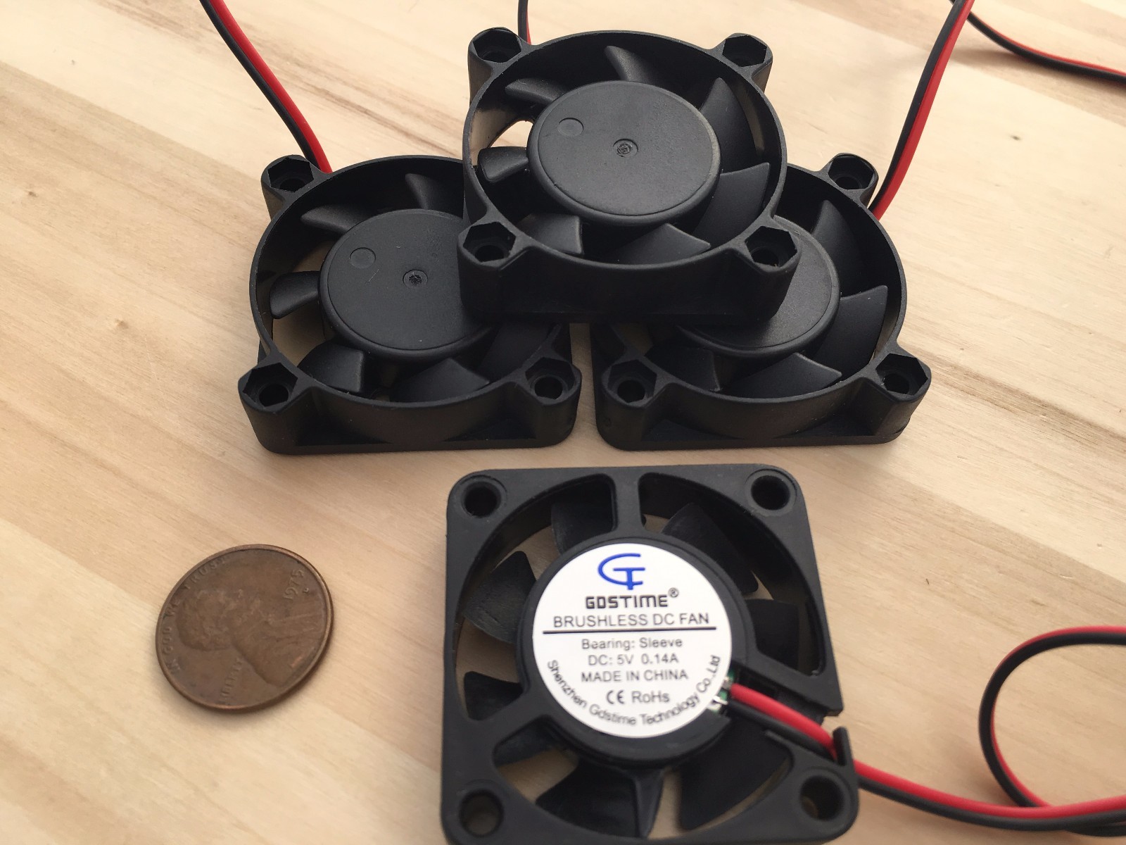 4 Pieces 5v 4010s Gdstime Computer 2pin 40x40x10mm DC Cooling Fan brushless C37