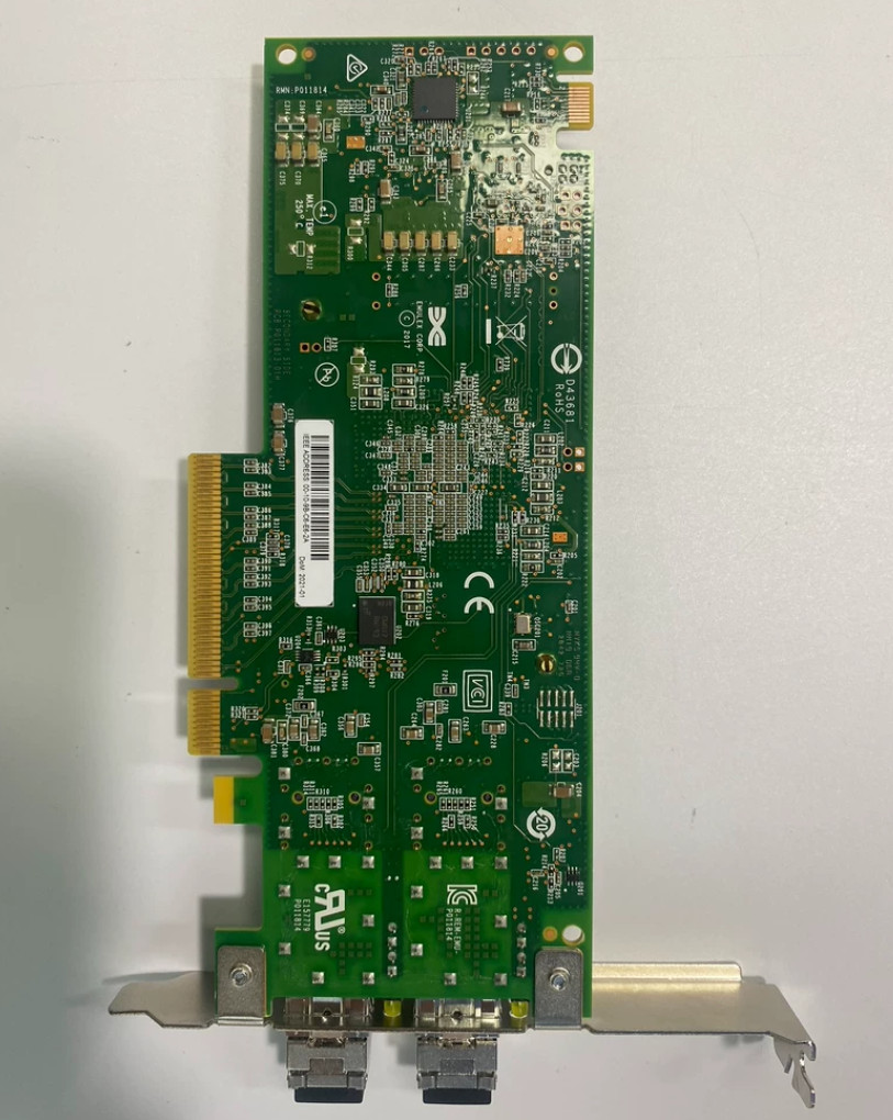 LPE35002 DELL/EMULEX 32GB 2Port 32GFC SW Optical FC HBA Both Bracket 0PD89Y