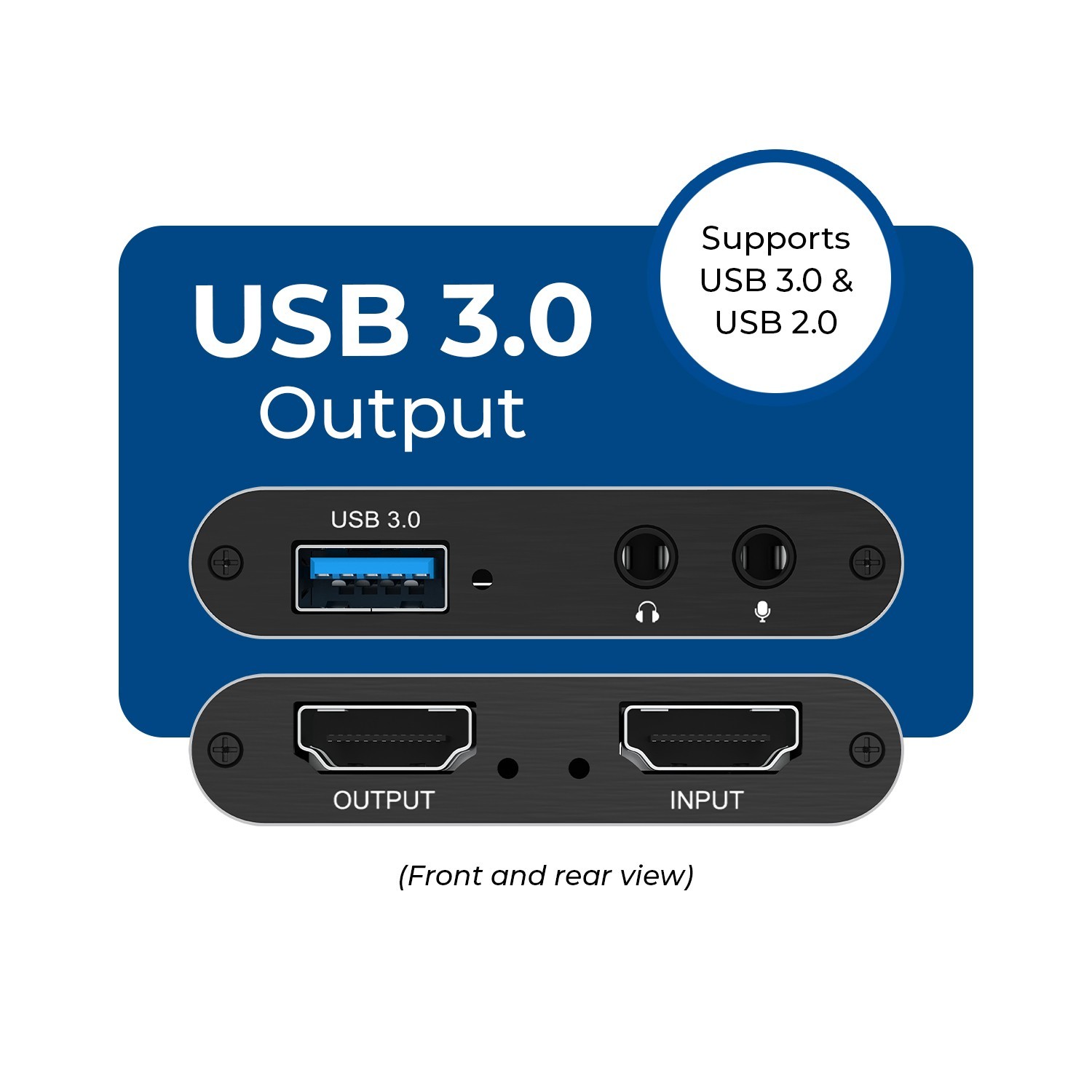 4K HDMI to USB 3.0 Video Capture Card (Loop, Mic, Headphones) (VC-1080)