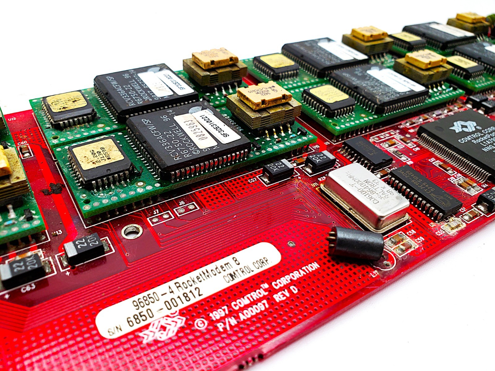 Comtrol Rocketmodem 8 | 33.6Kbps Modem ISA Card Fully Populated See Description