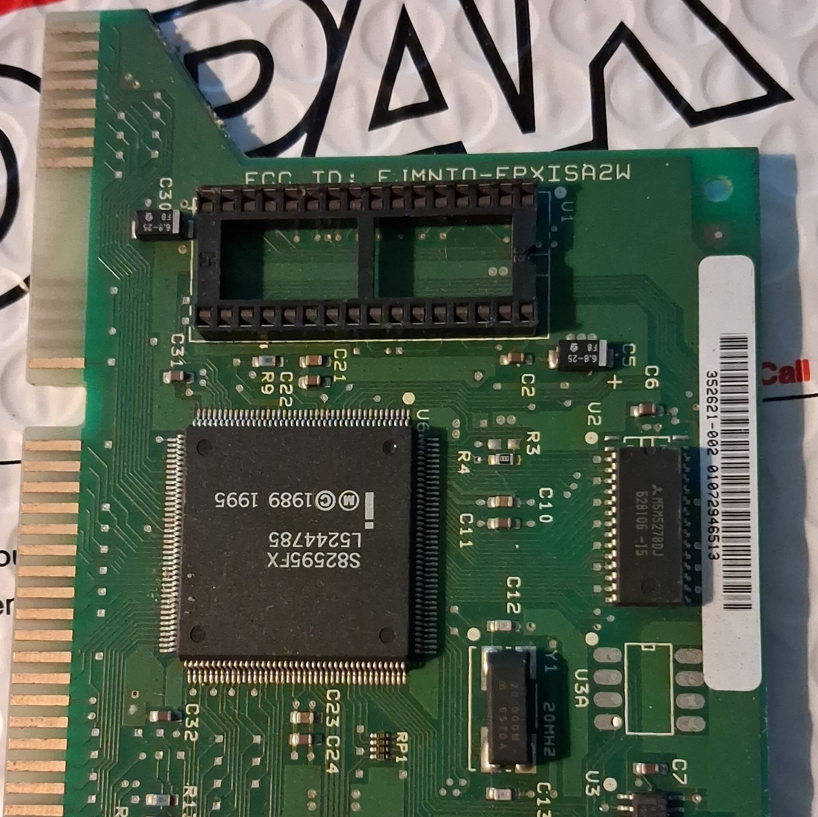 Intel 82559FX ISA 10/100 Ethernet Network Card 2-Port RJ-45 BNC 325621-002