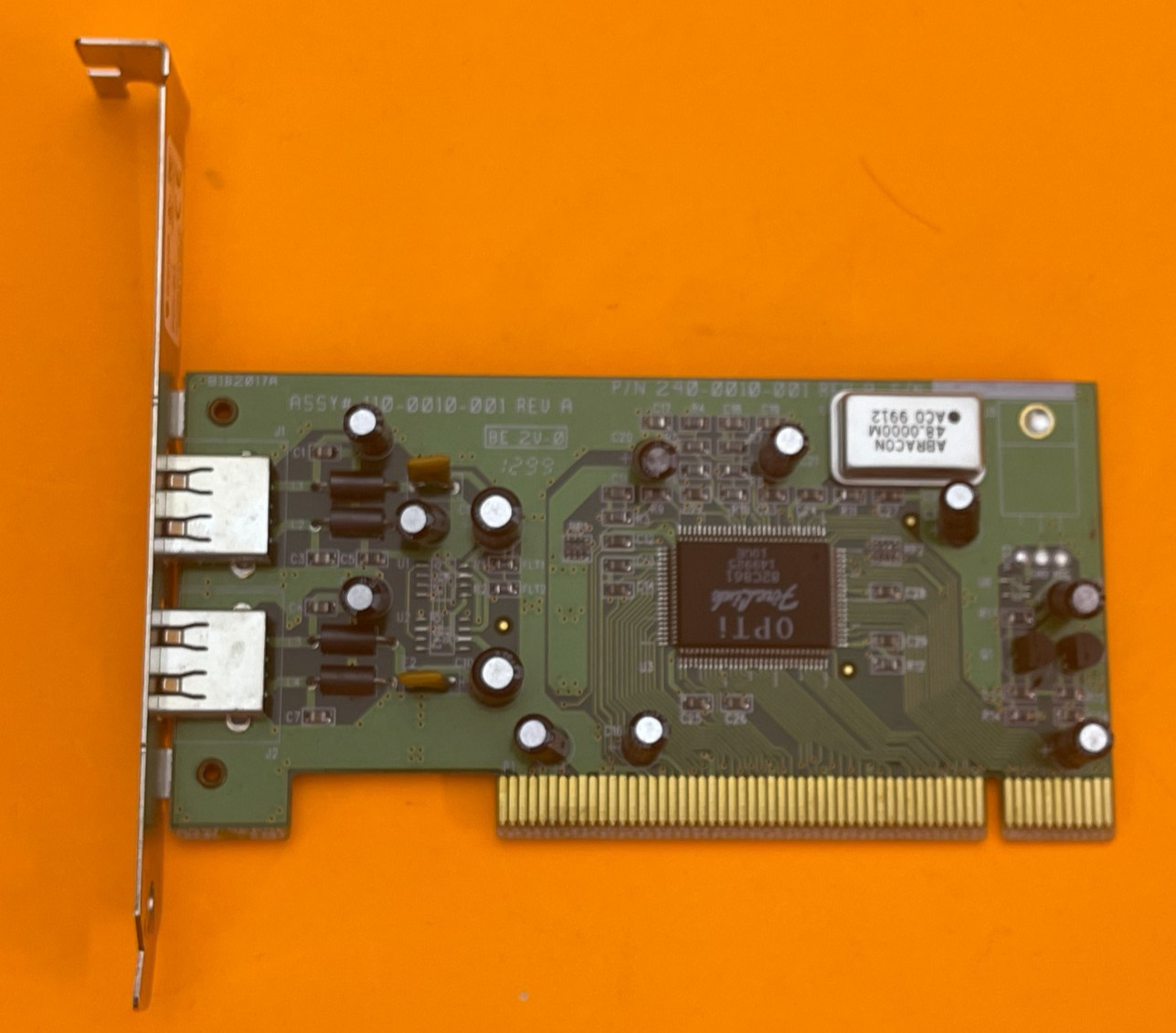 ENTEGRA PCI-2U 2 PORT USB CARD PCI PREOWNED SEE DESCRIPTION P/N 240-0010-001