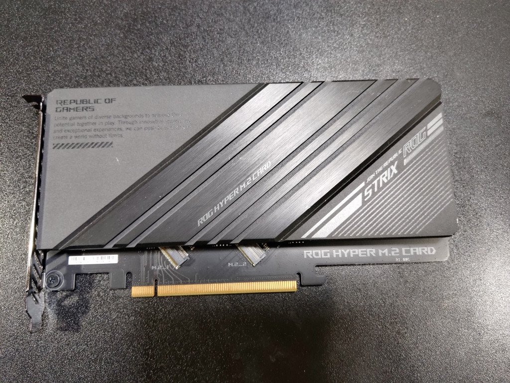 ASUS ROG HYPER M.2 CARD PCIE NVME M.2 EXPANSION CARD