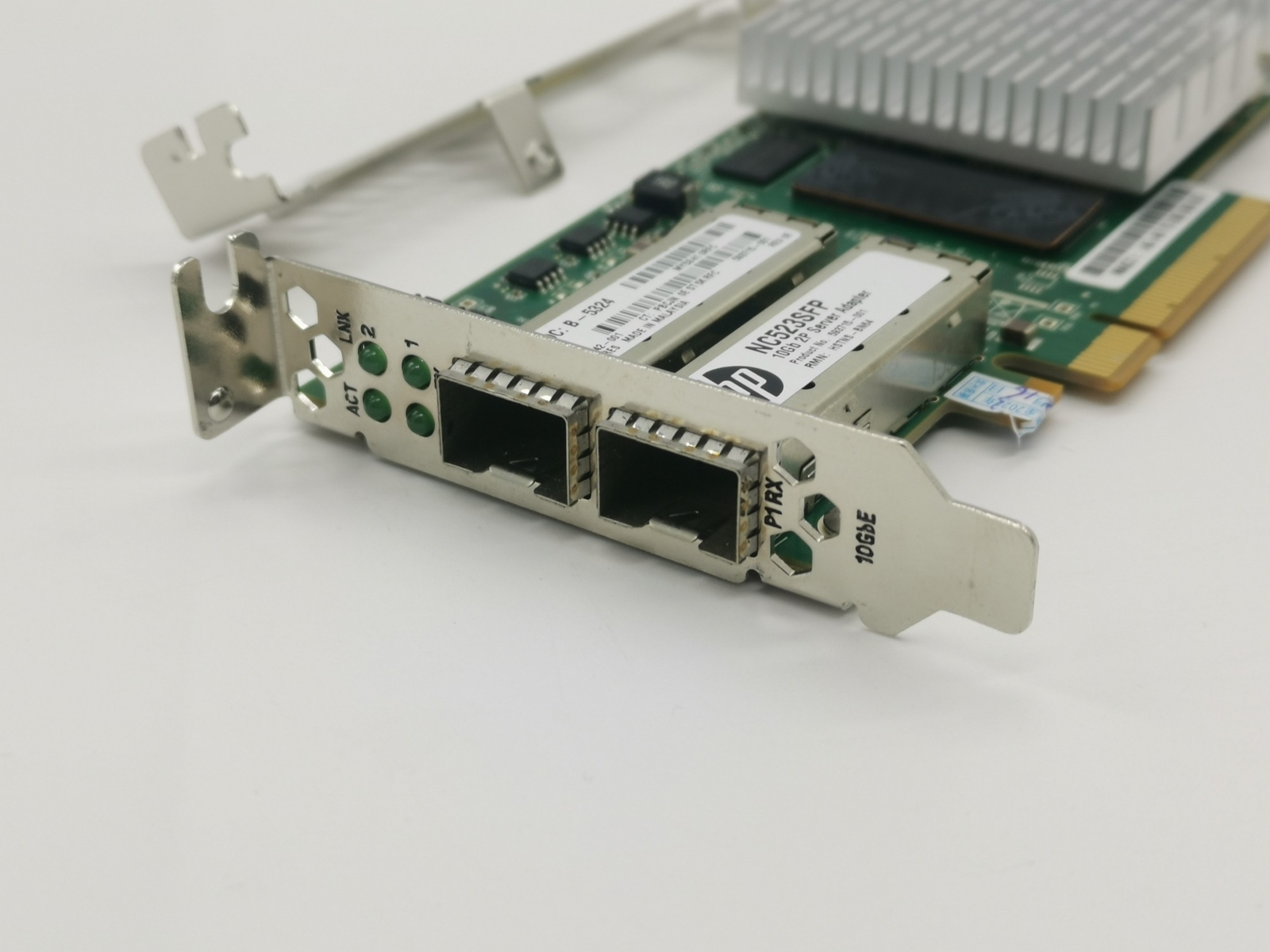 HP NC523SFP QLE3242-HP Dual Port 10Gb Ethernet 10GbE SFP+ PCI-E NIC Network-