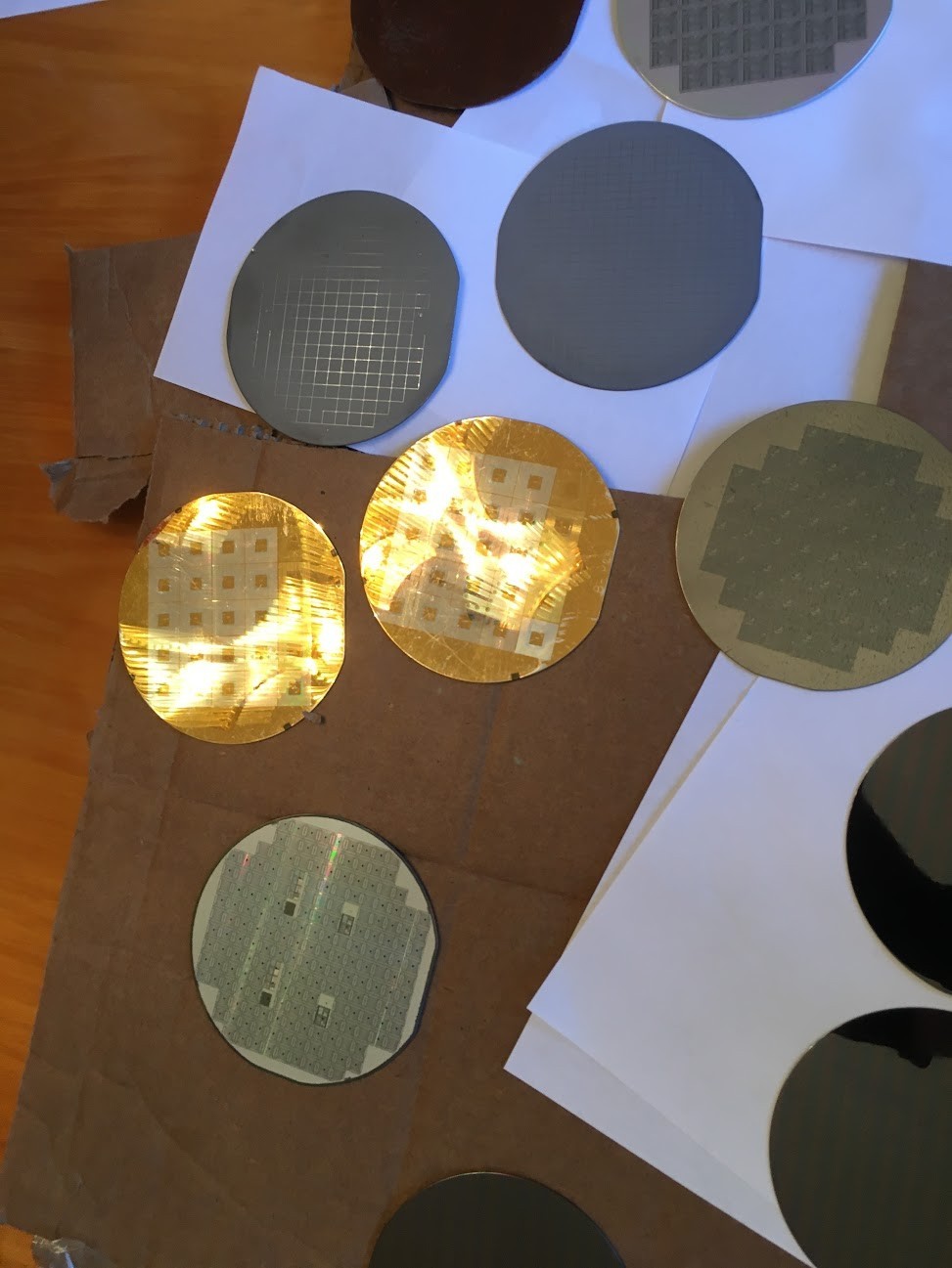 4″ Silver ? Unknown Silicon Wafer 1980s Extremely Rare Silver Wafer Vintage CPU