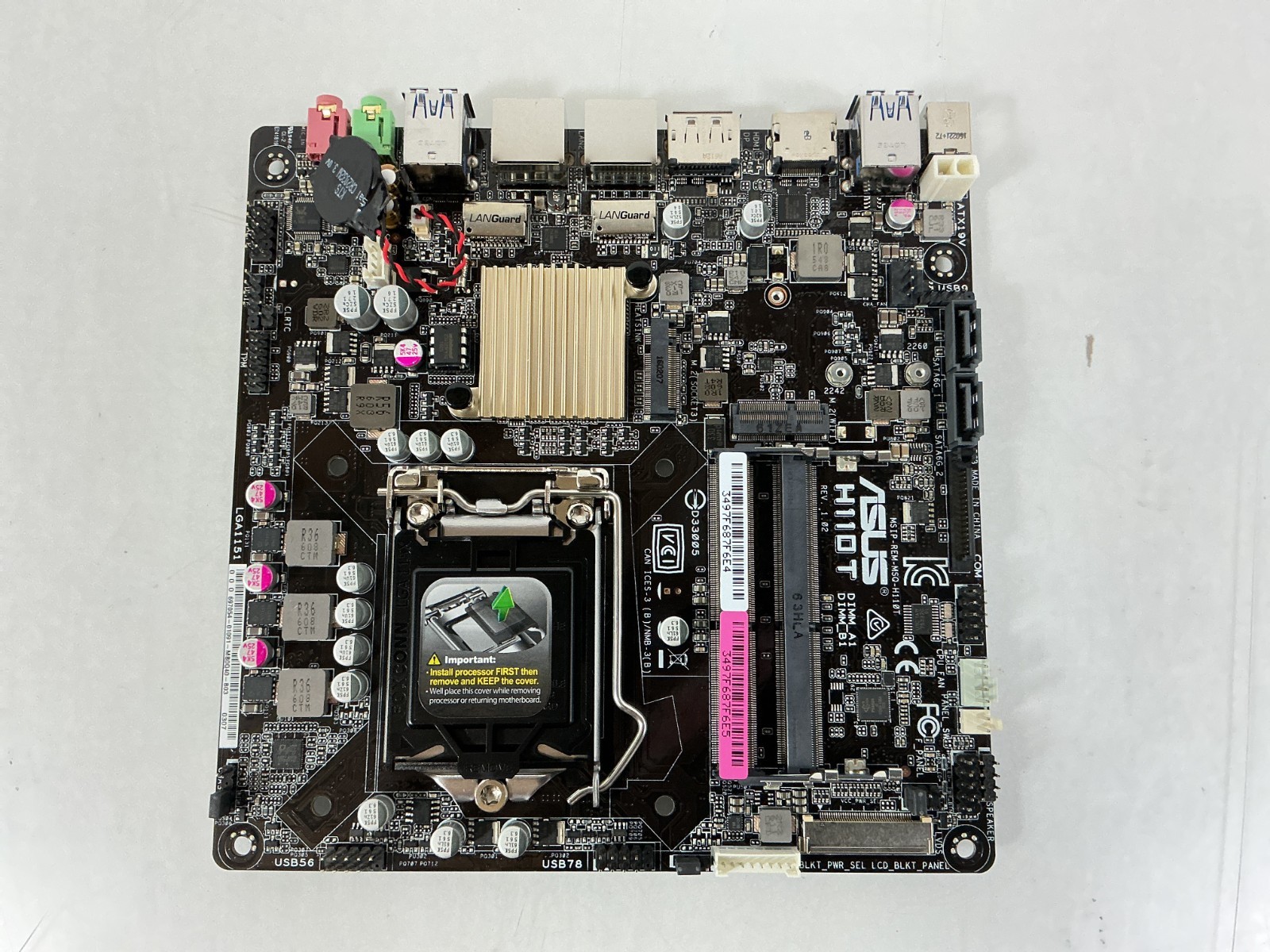 ASUS H110T/CSM Thin Mini-ITX LGA 1151 DDR4 (H110T/CSM)