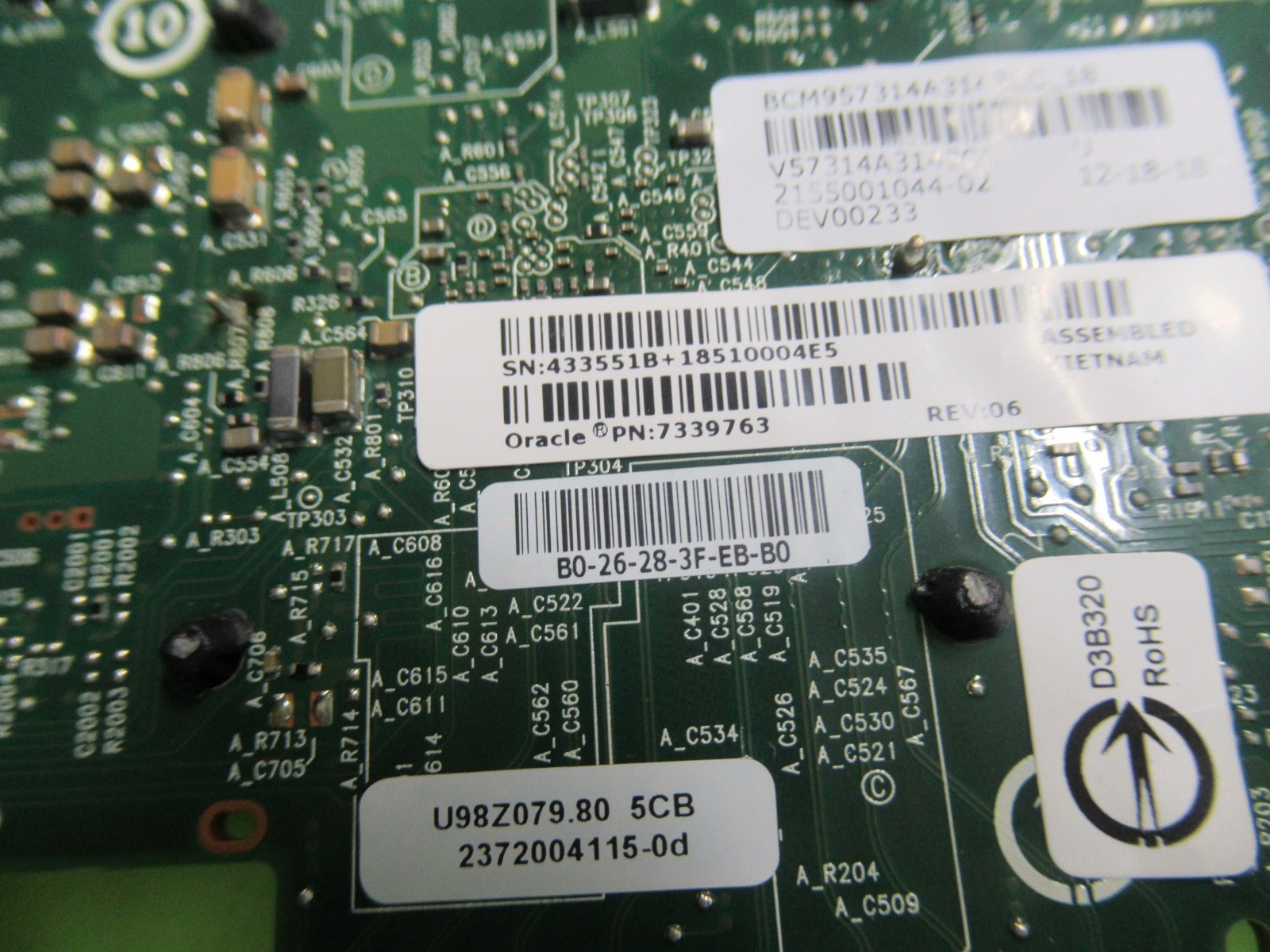 Oracle SFP28 Dual Port 10/25 Gb PCIe NIC Ethernet Adapter 7339763