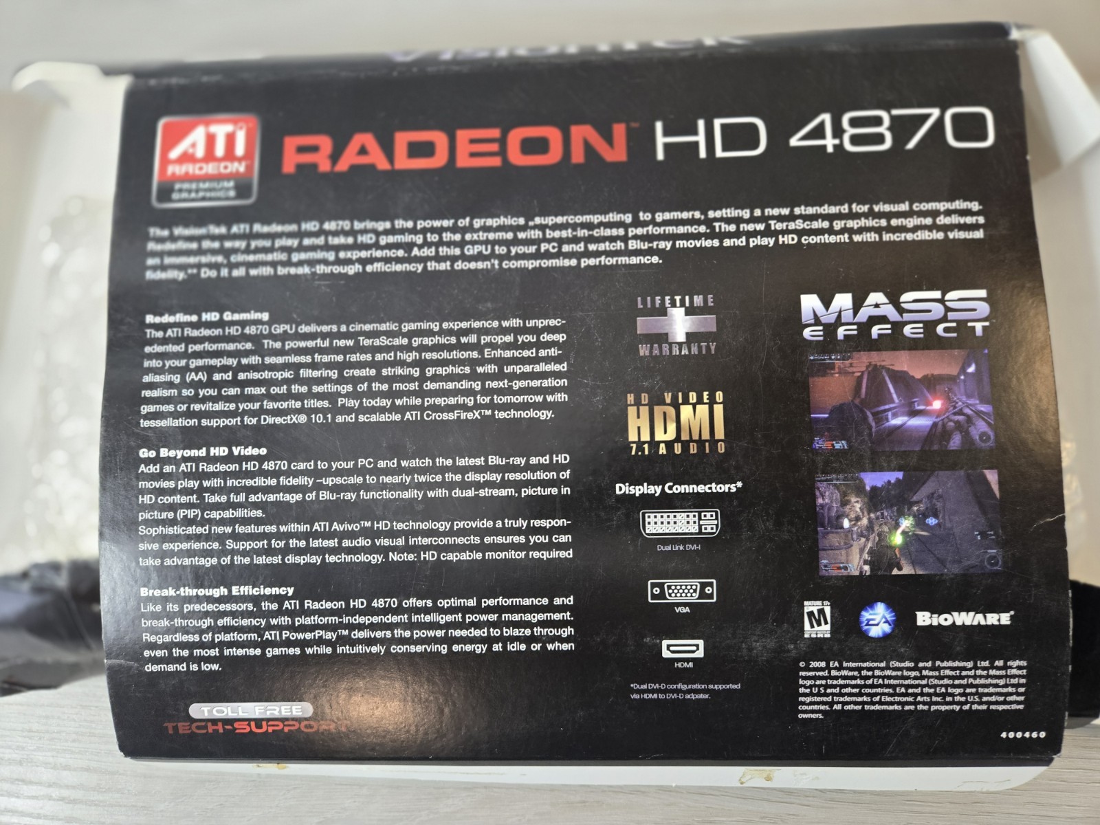 NEW Vintage VisionTek Radeon HD 4870 Graphics Card See Photos Description