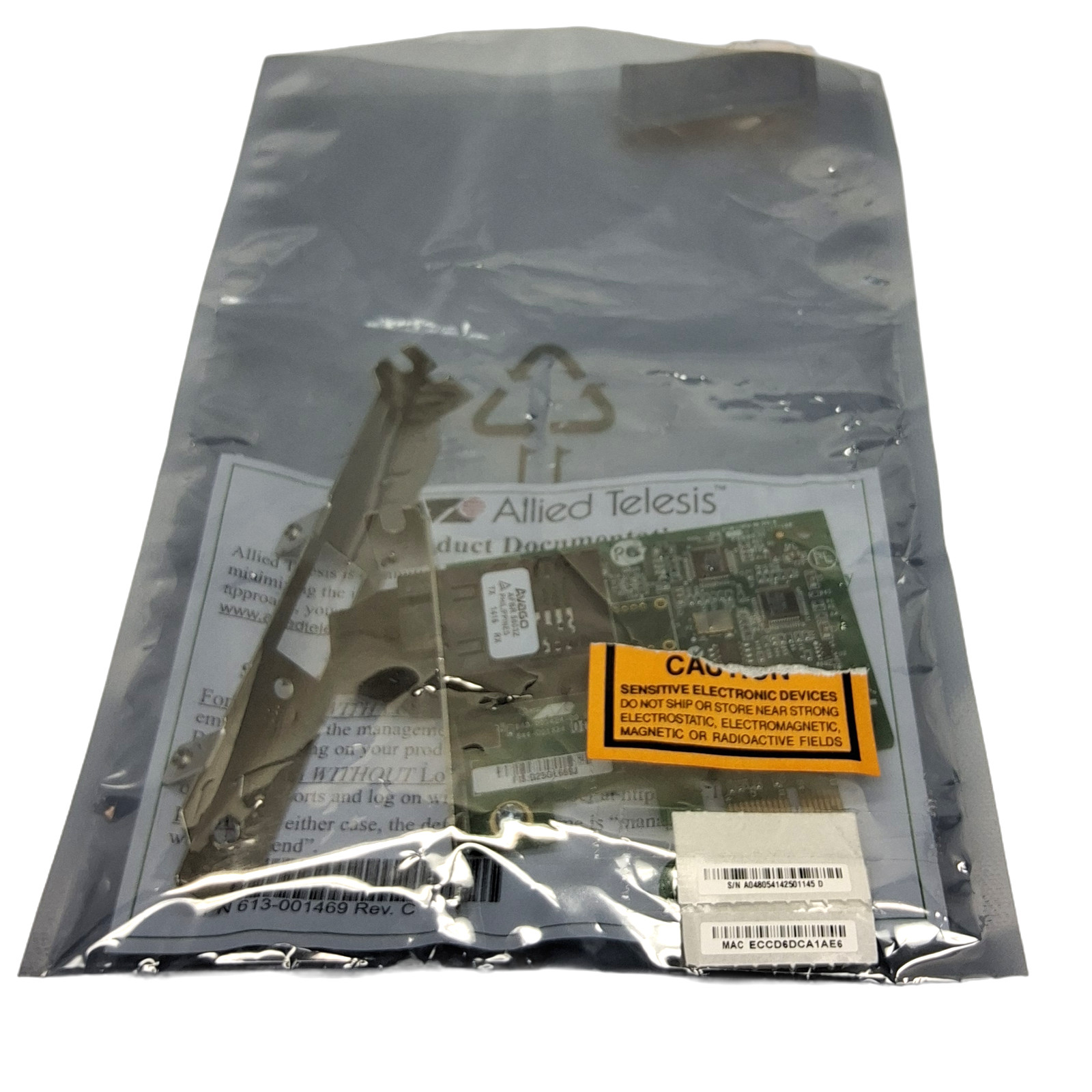Allied Telesis AT-2711FX/SC PCIe 100Base-FX SC Fiber Network Adapter Card