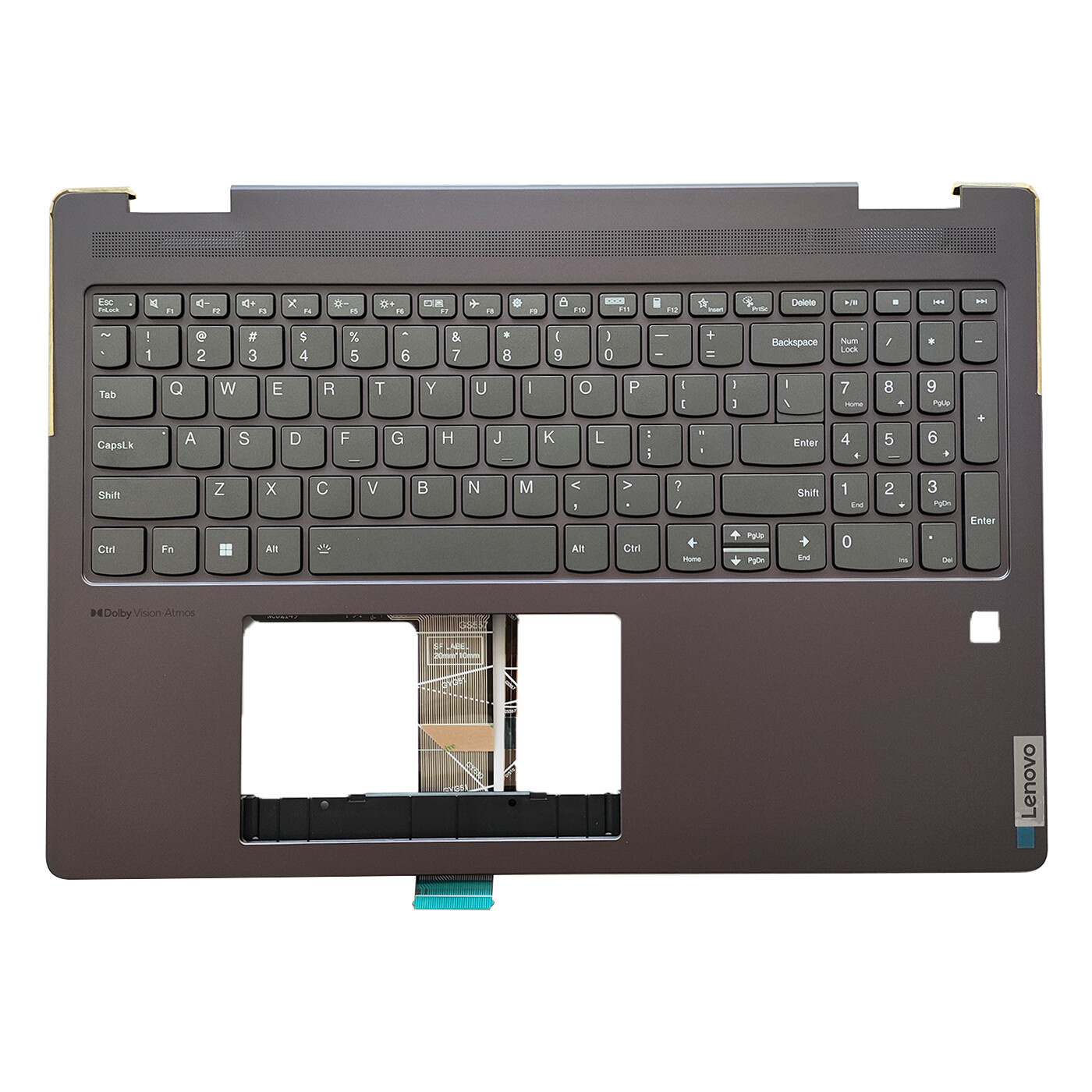 New For Lenovo Yoga 7 16IRL8 Upper Case Palmrest Keyboard No-Touchpad 5CB1L31865