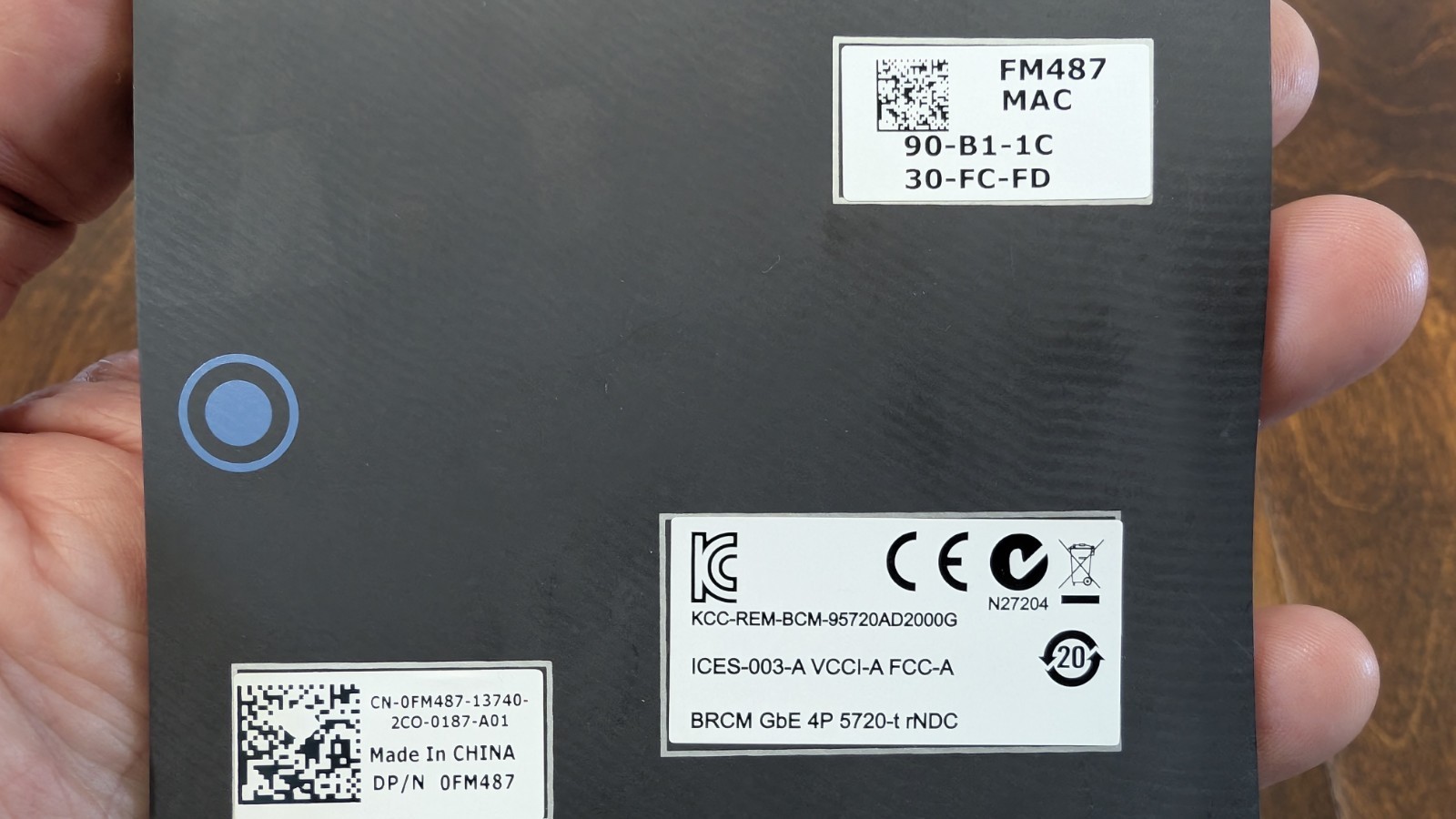 Dell Broadcom 5720 Quad Port 1Gb Ethernet Network Daughter Card FM487 0FM487