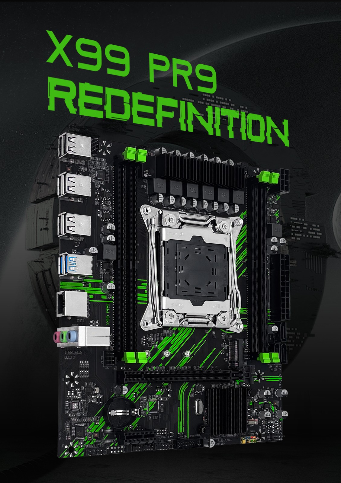 X99 PR9 Motherboard DDR4 RAM SATA M.2 NVME M.2 LGA 2011-3 for Xeon E5 V3 V4 CPU