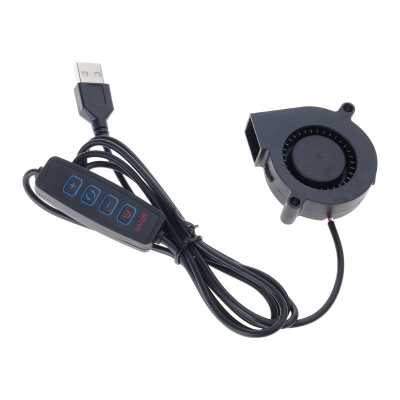 5V USB Powered PC Router Fan 5015 High Airflow Cooling Fan Adjustable Speed