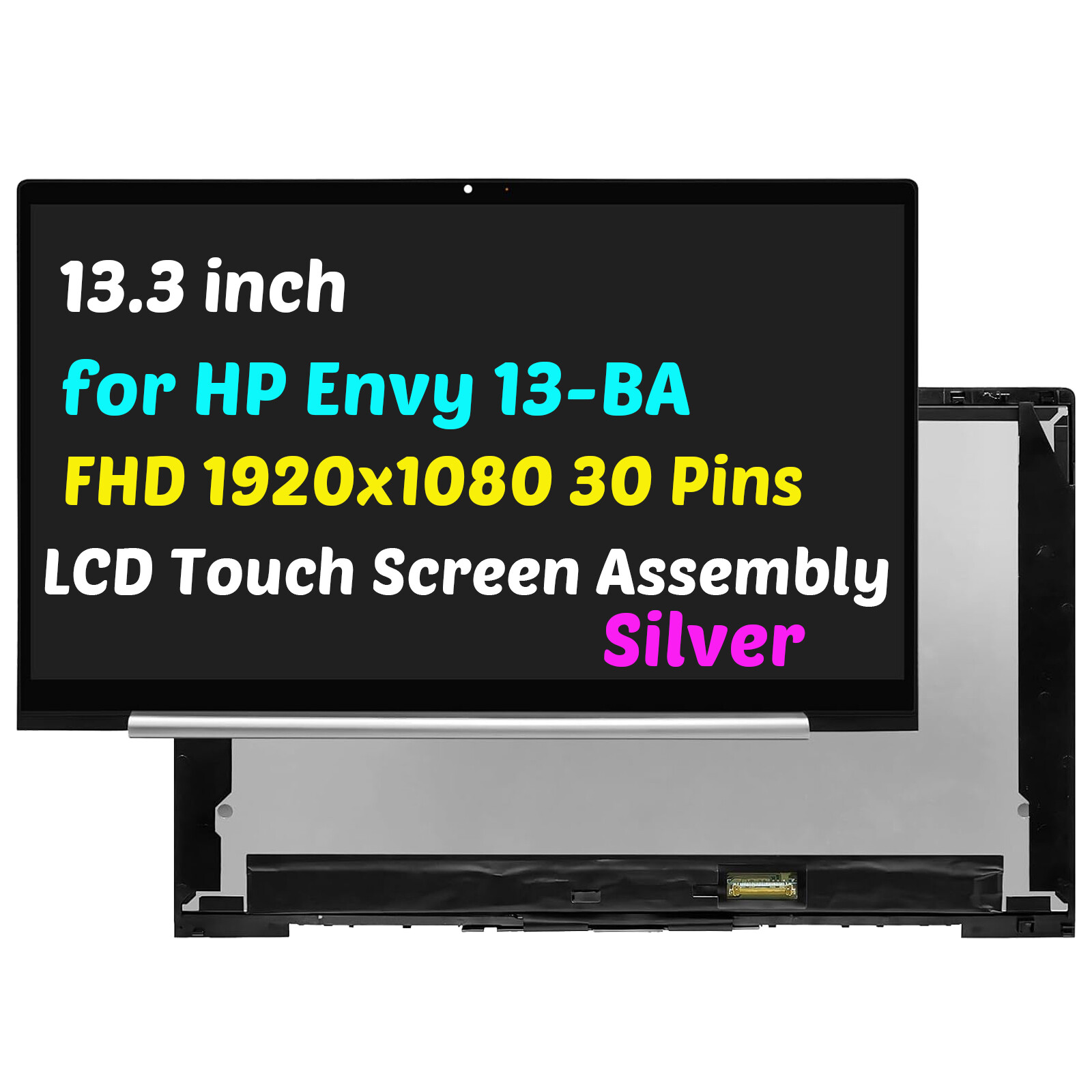 13.3″ for HP Envy 13-BA 13-BA000 FHD 1920×1080 LCD Touch Screen Display Assembly