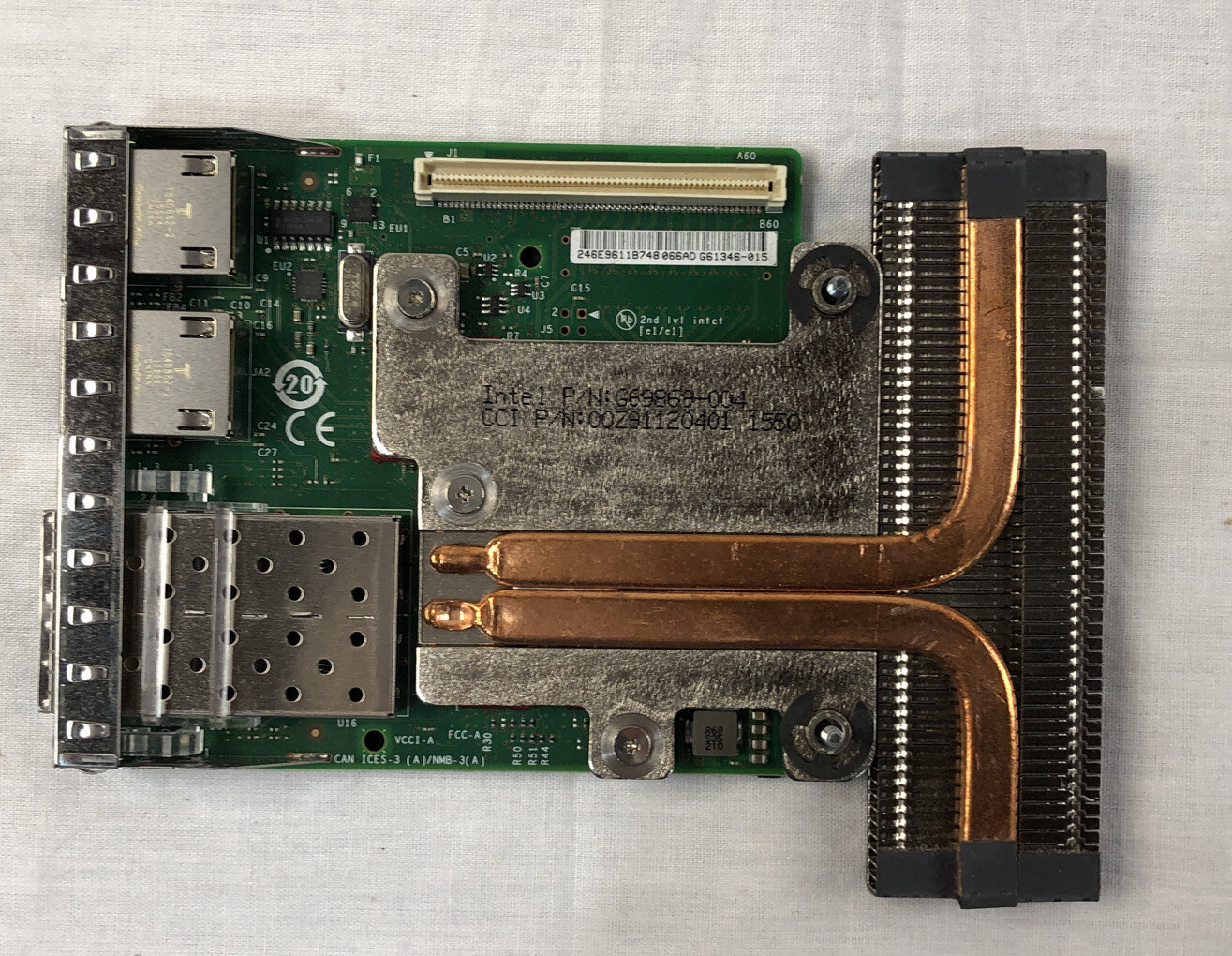 Dell 540-BBHJ 67XRW C63DV Intel X5202x SFP+ 10GbE i350 2x 1GbE NIC for PowerEdge