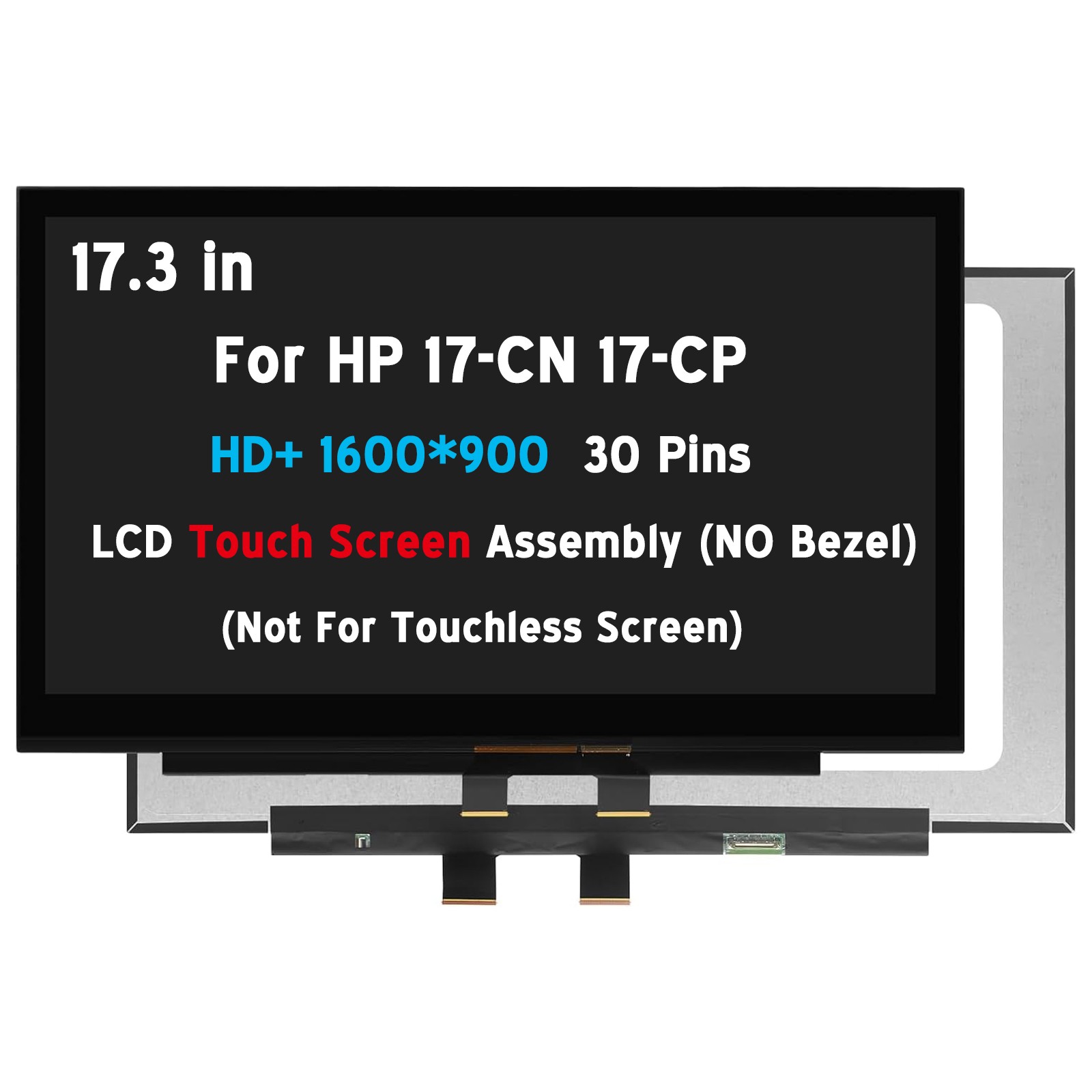 New 17.3″ HD+ For HP 17-CN 17-CN3165CL LCD Touch Screen Assembly Replacement