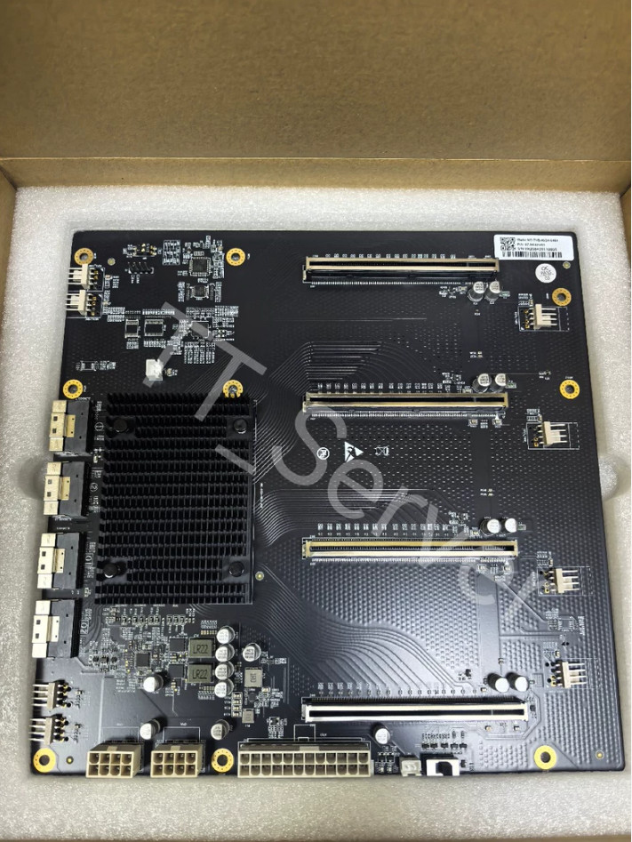 Slimsas to PCle 4.0 PLX88096 4-card GPU four-slot expansion baseboard 65mm width
