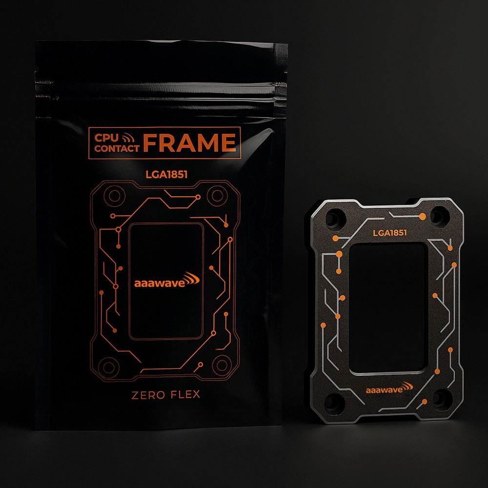 AAAwave LGA1851 CPU Contact Frame Anti-Bending Bracket for Intel 15th Gen Black