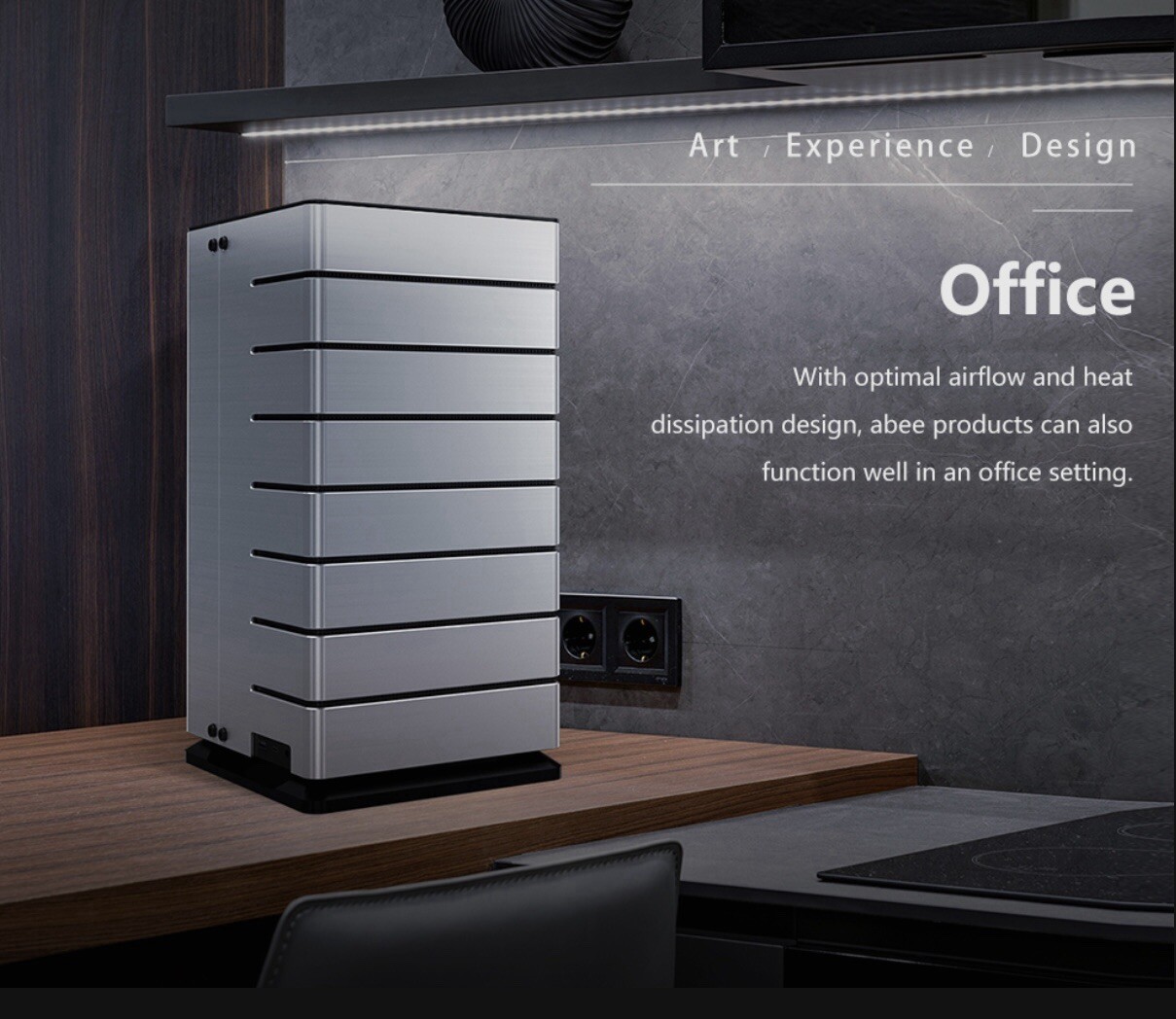Abee AS Enclosure RS07 Mini-ITX Aluminum Computer Case With Aluminum Frame