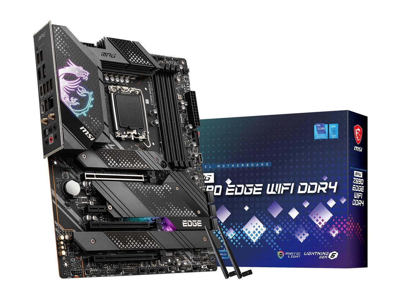 (Factory Refurbished) MSI MPG Z690 EDGE WIFI DDR4 LGA 1700 ATX Intel Motherboard