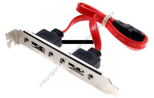 Internal~External Dual External eSATA Port/Jack In~Out back Expansion Slot Cable
