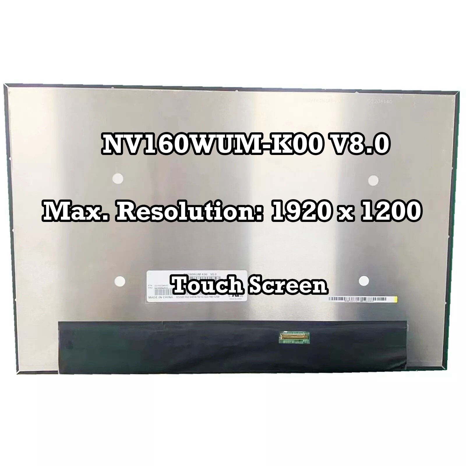 NV160WUM-K00 V8.0 1920×1200 IPS Replacement Display Panel Touch LCD Screen