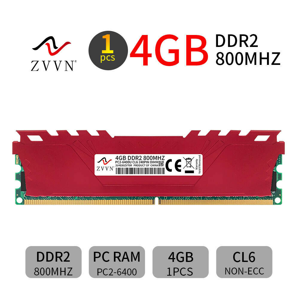 16GB 8GB 4GB DDR2 800MHz PC2-6400U 240Pin intel Low Density Desktop PC RAM LOT